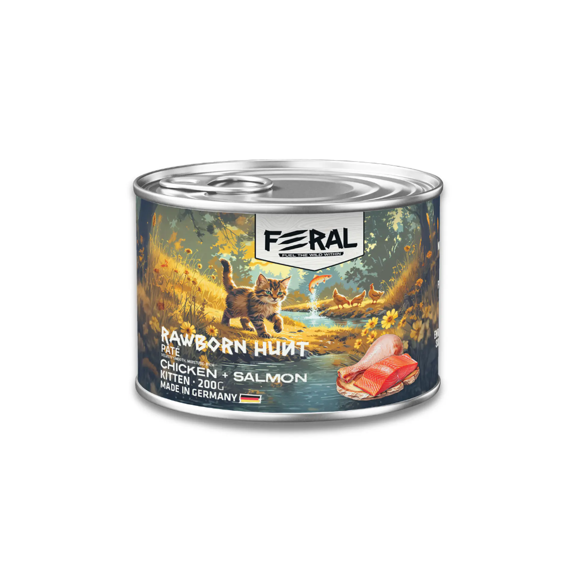 FERAL RAWBORN HUNT CHICKEN + SALMON KITTEN 1