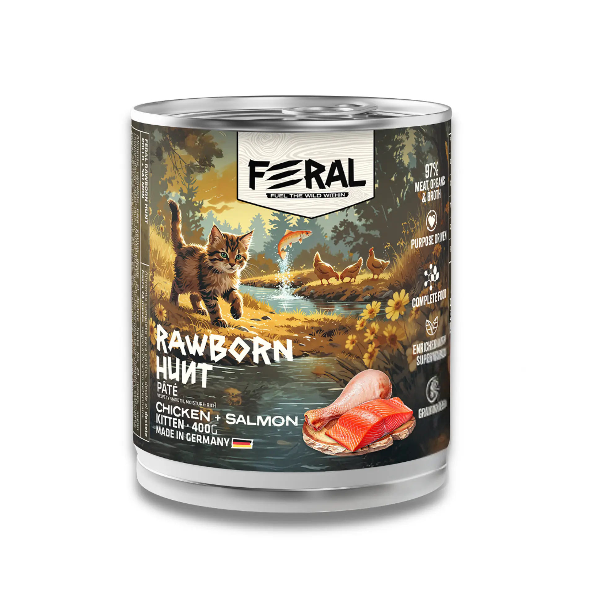 FERAL RAWBORN HUNT CHICKEN + SALMON KITTEN 2