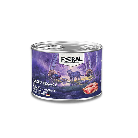 FERAL ELDER'S LEGACY TURKEY + RABBIT SENIOR CAT 200 G.