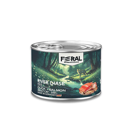 FERAL RIVER CHASE DUCK + SALMON ADULT CAT 200 G.