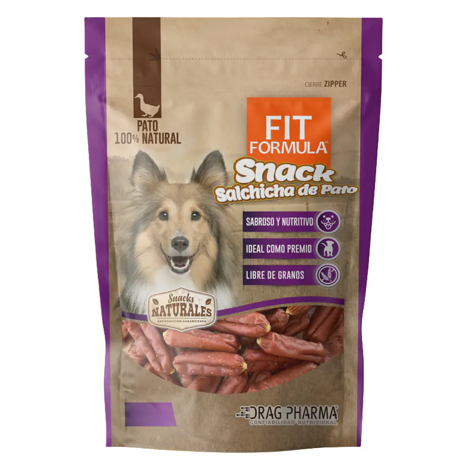 FIT FORMULA SNACK SALCHICHA DE PATO 400 GRS. 1