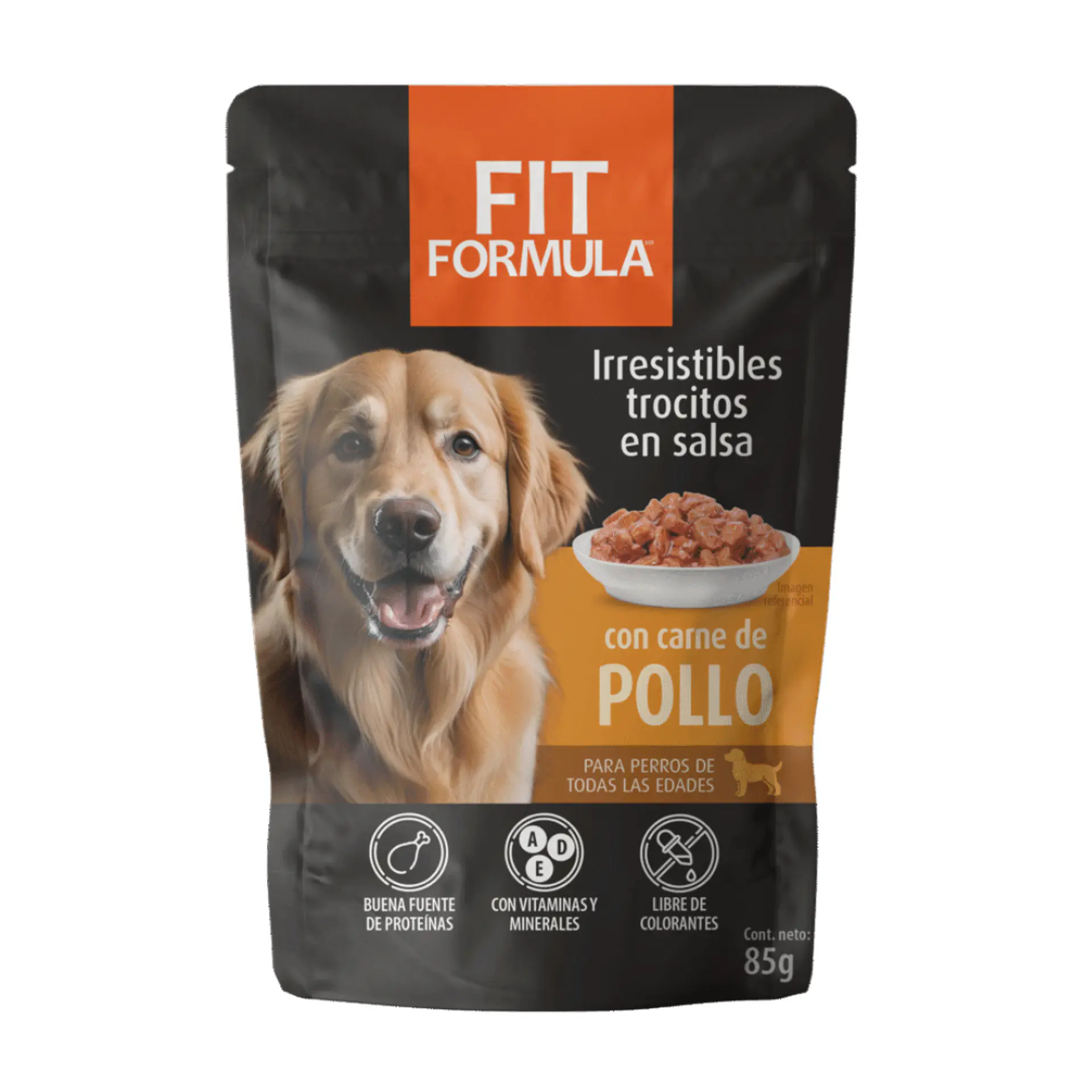 FIT FORMULA TROCITOS CON CARNE DE POLLO PERRO 85 G. 1