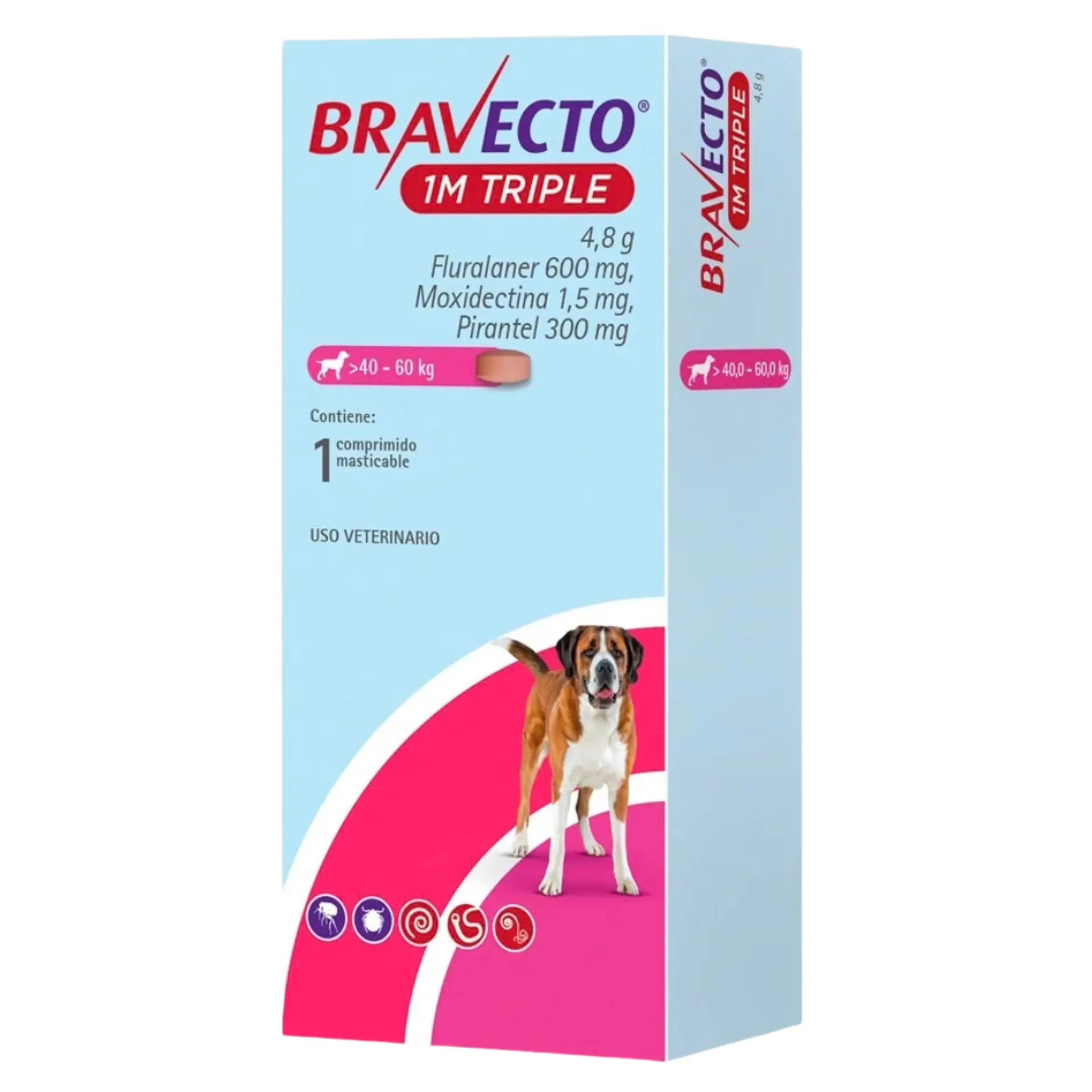 BRAVECTO 1M TRIPLE >40 - 60 K. 1