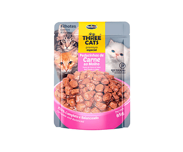 Pack 12 Sachet Three Cats Gatitos 85g