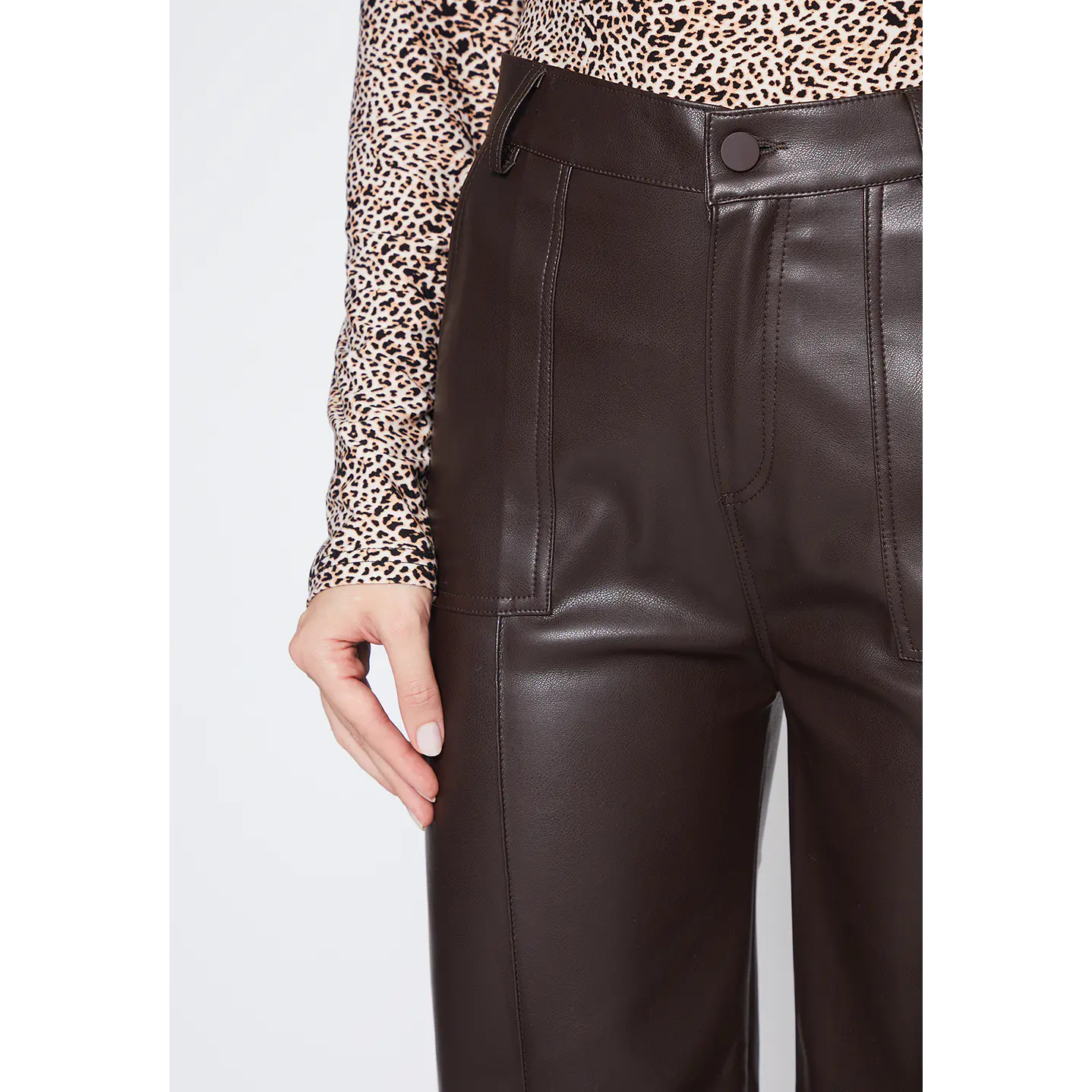 Pantalón Mujer Café Wide Leg Cuadrado Family Shop 2