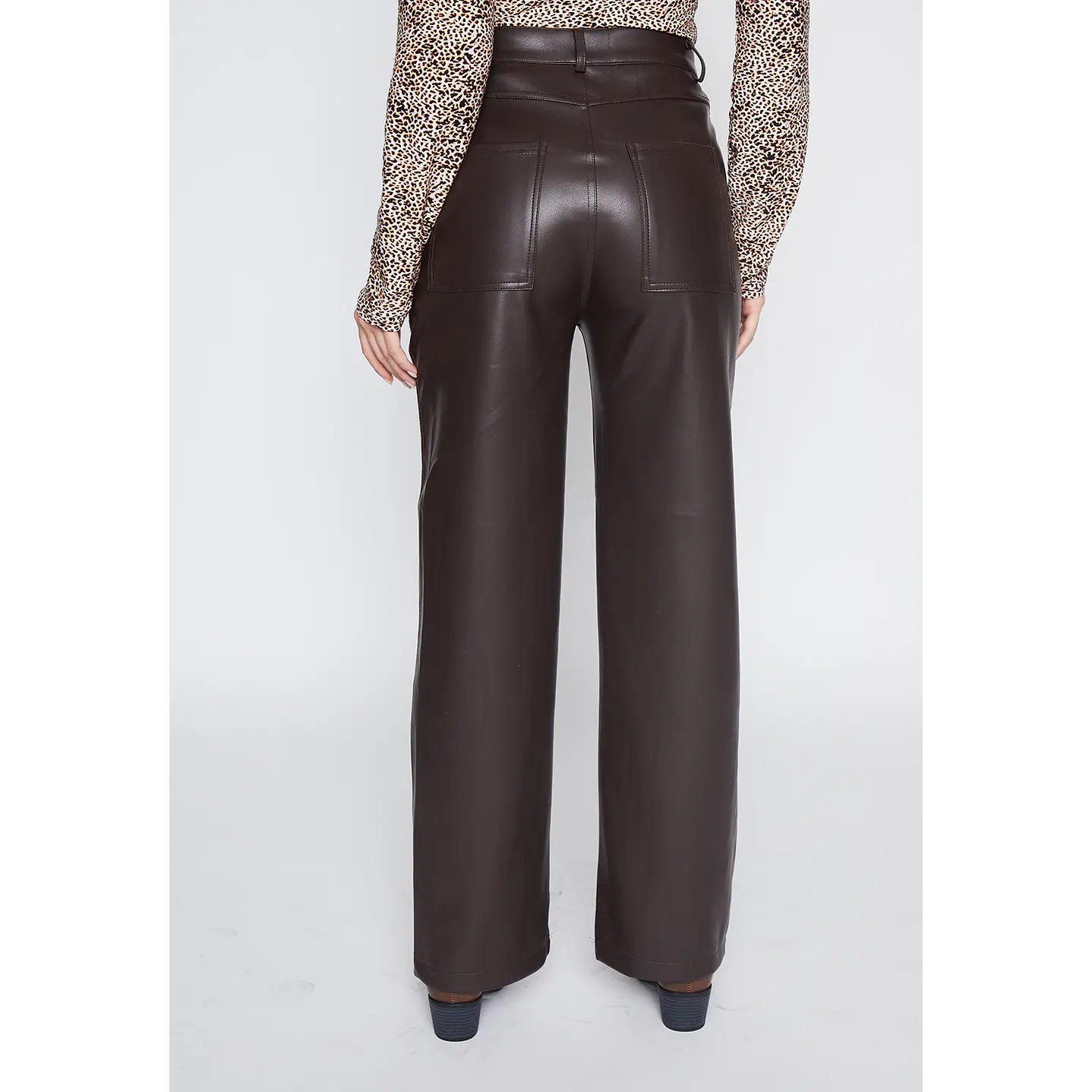 Pantalón Mujer Café Wide Leg Cuadrado Family Shop 4