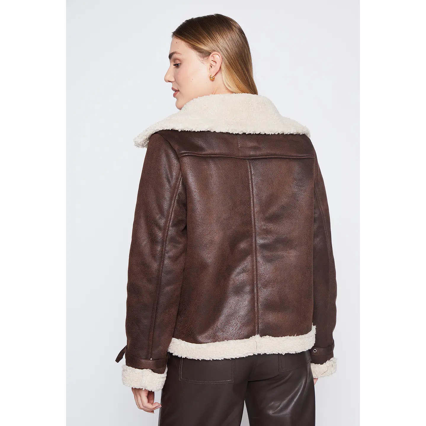 Chaqueta Mujer Café Aviadora Pleudo Family Shop 2