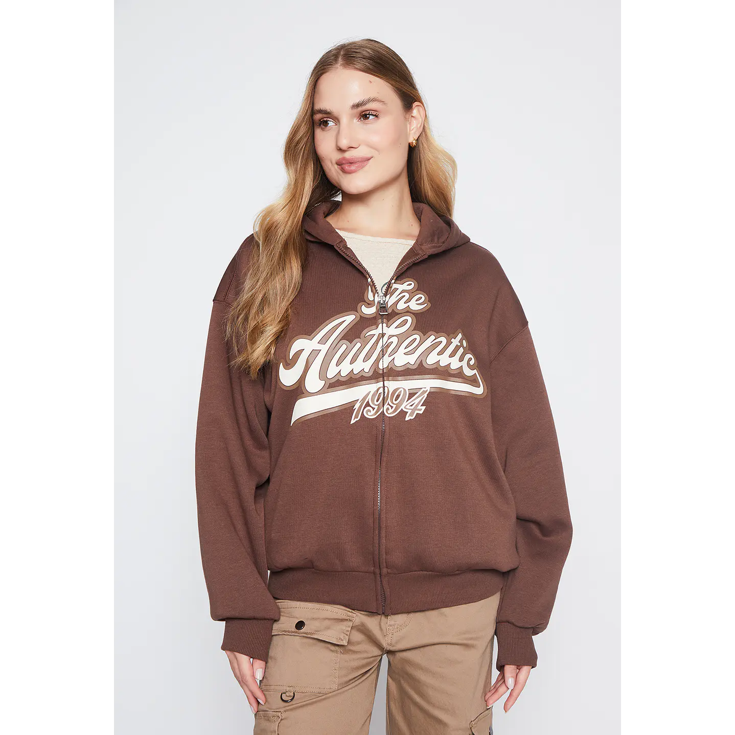 Polerón Mujer Café Atlethic Go Family Shop 1