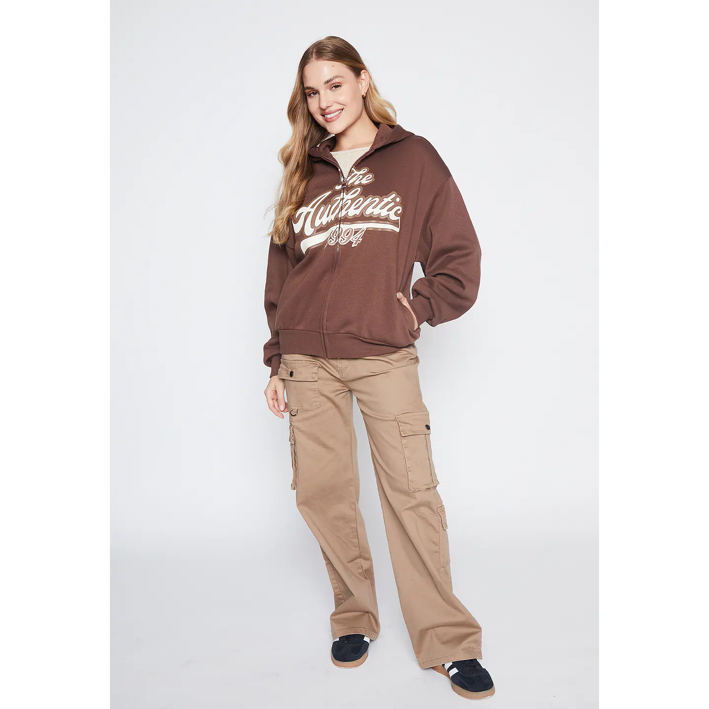 Polerón Mujer Café Atlethic Go Family Shop 4