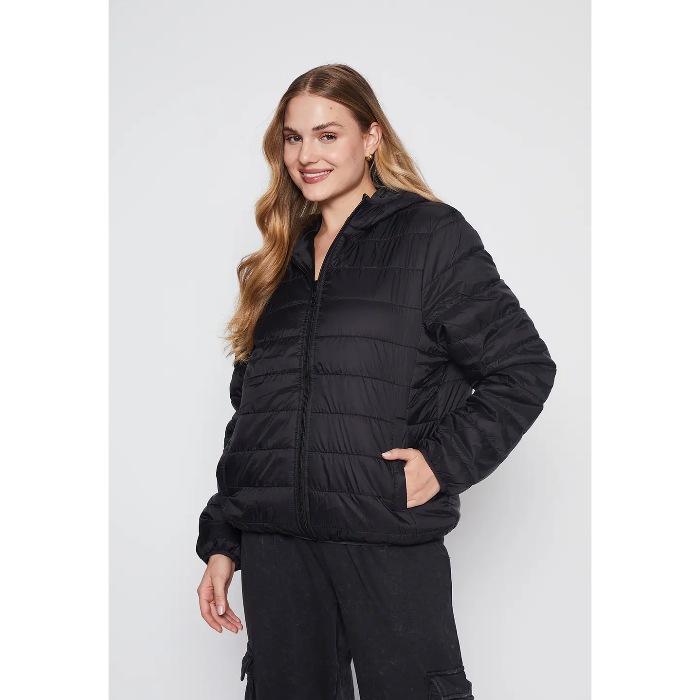Parka Mujer Negro Básica Family Shop 1