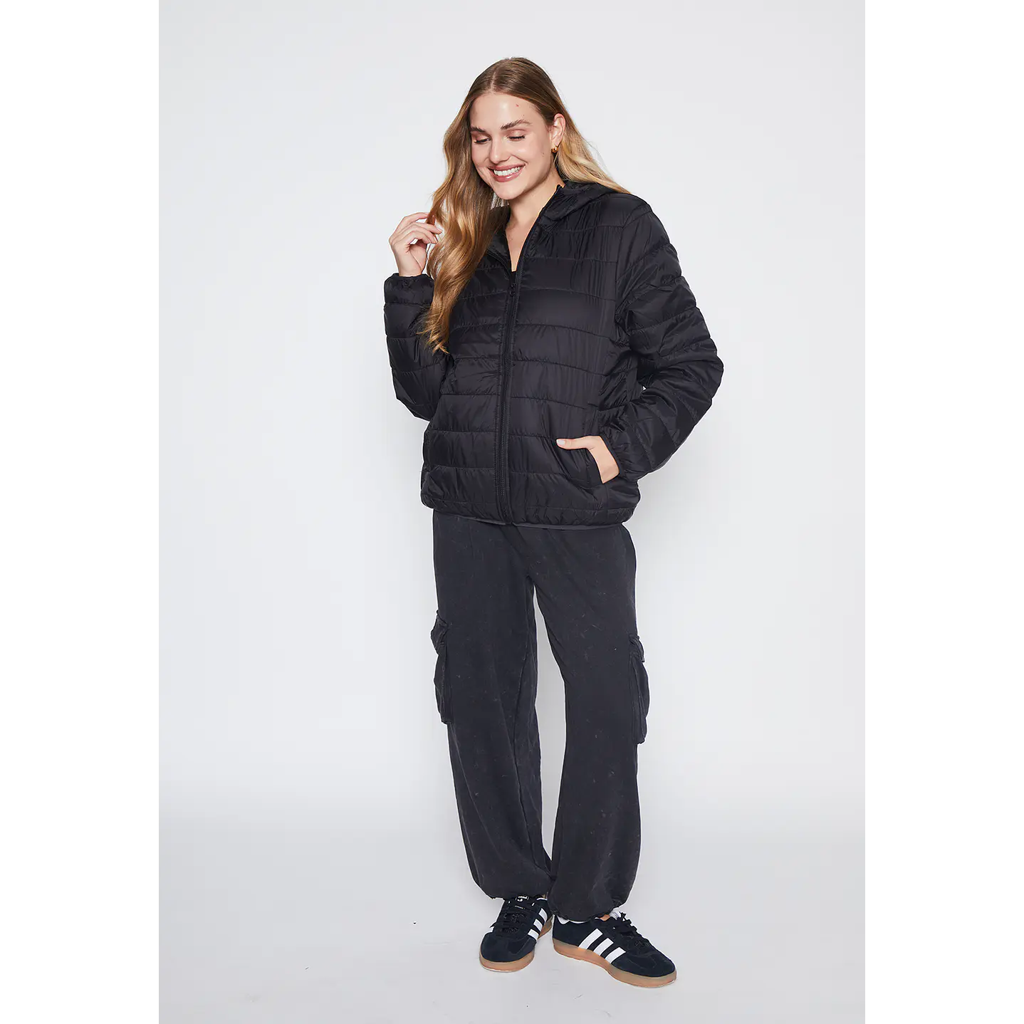 Parka Mujer Negro Básica Family Shop 4