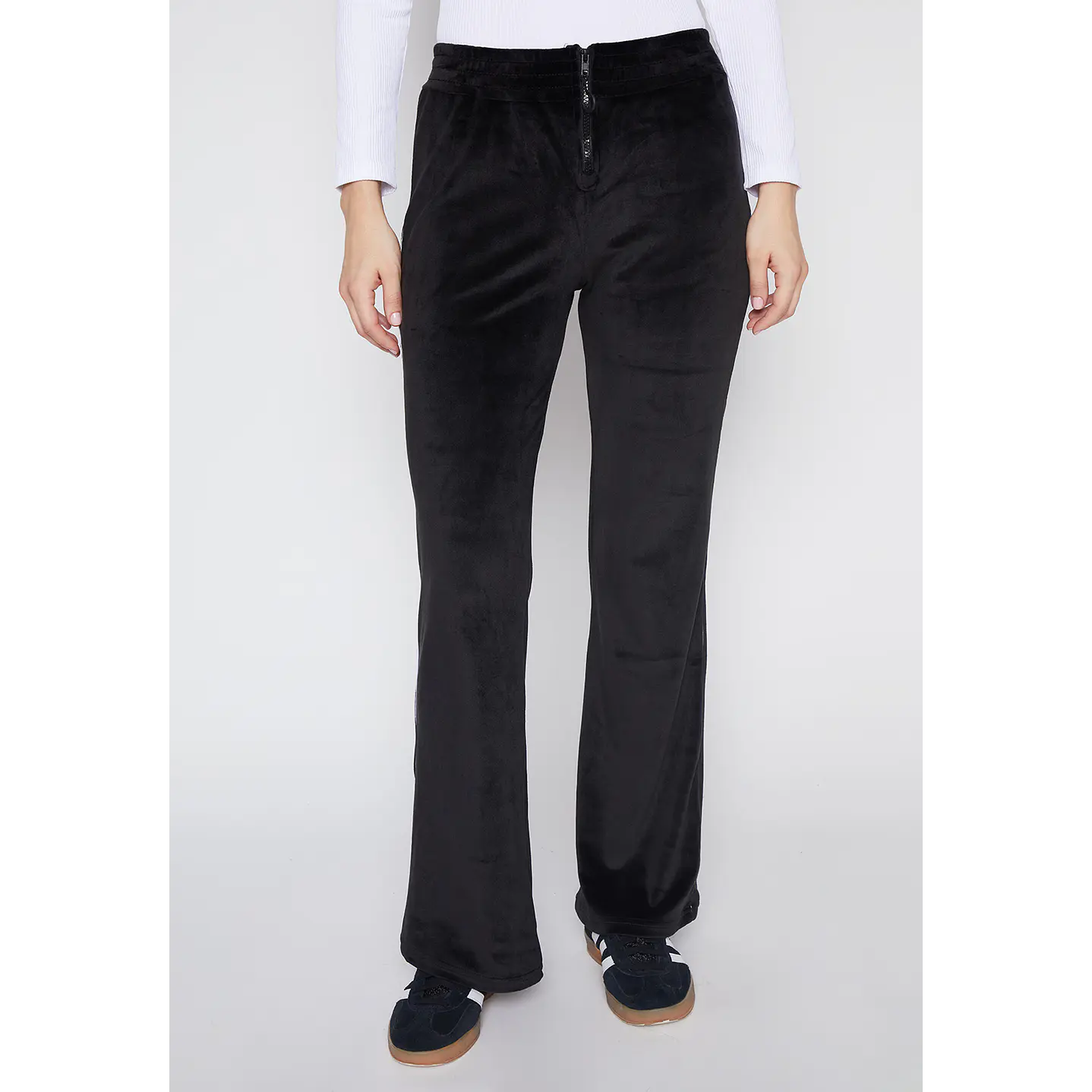Pantalón De Buzo Mujer Negro Plush Piping Family Shop 1