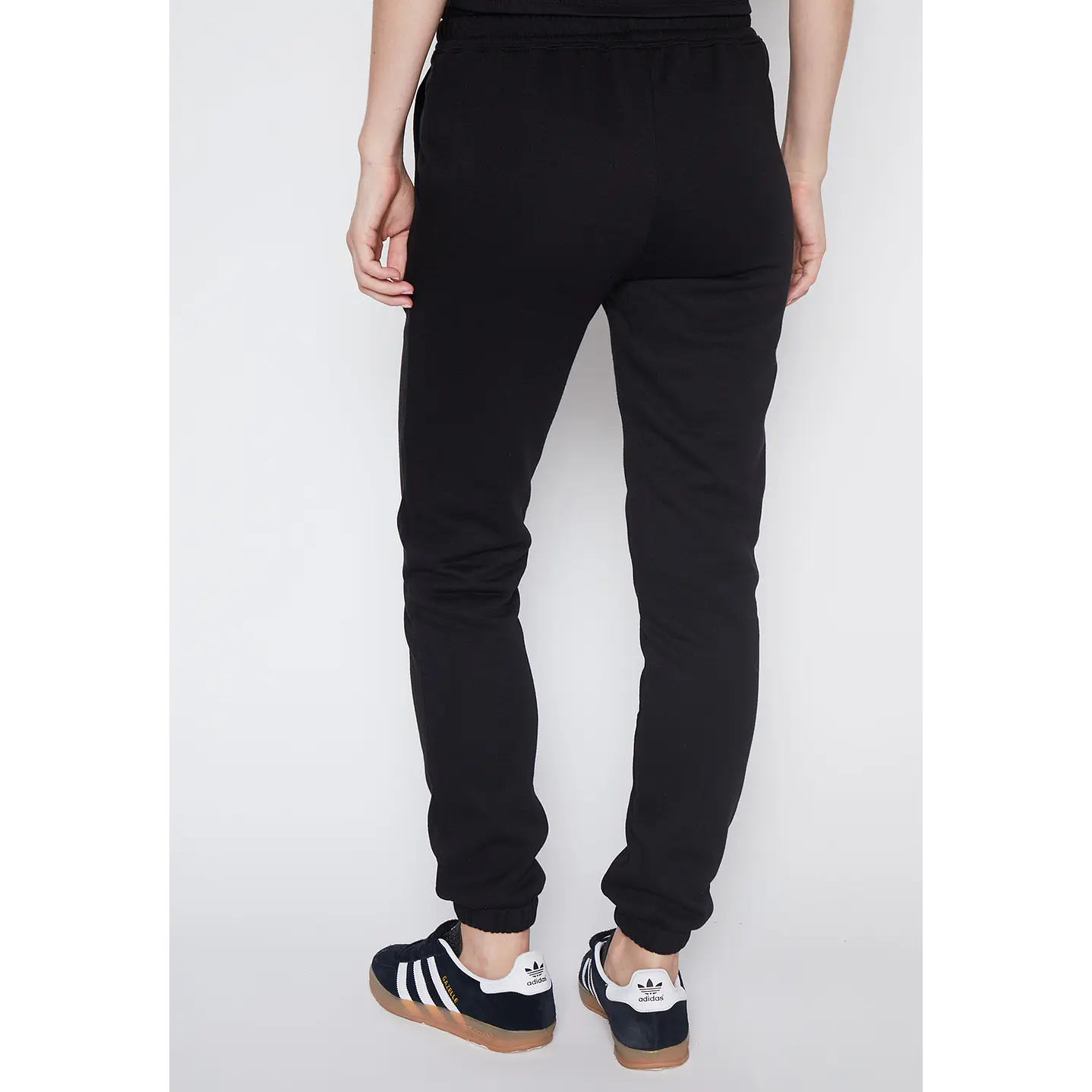 Pantalón De Buzo Mujer Negro Básico Puño Family Shop 3