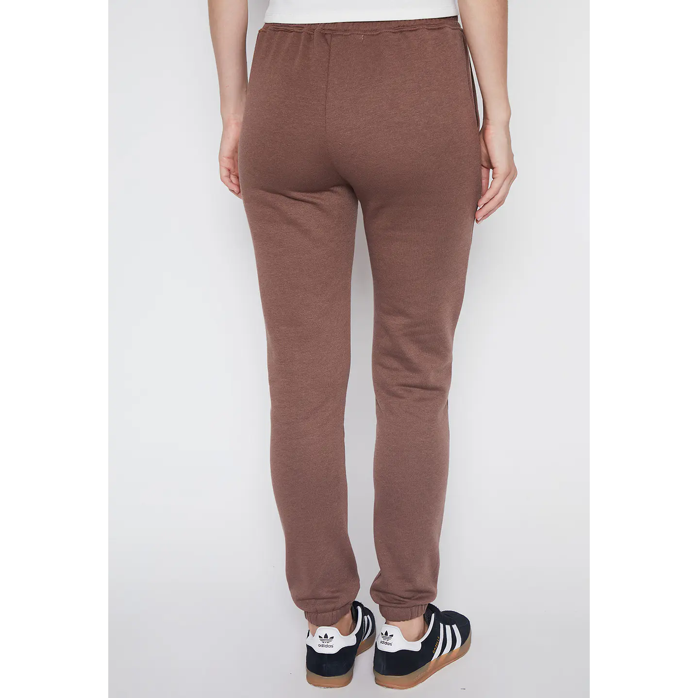 Pantalón De Buzo Mujer Café Básico Puño Family Shop 3