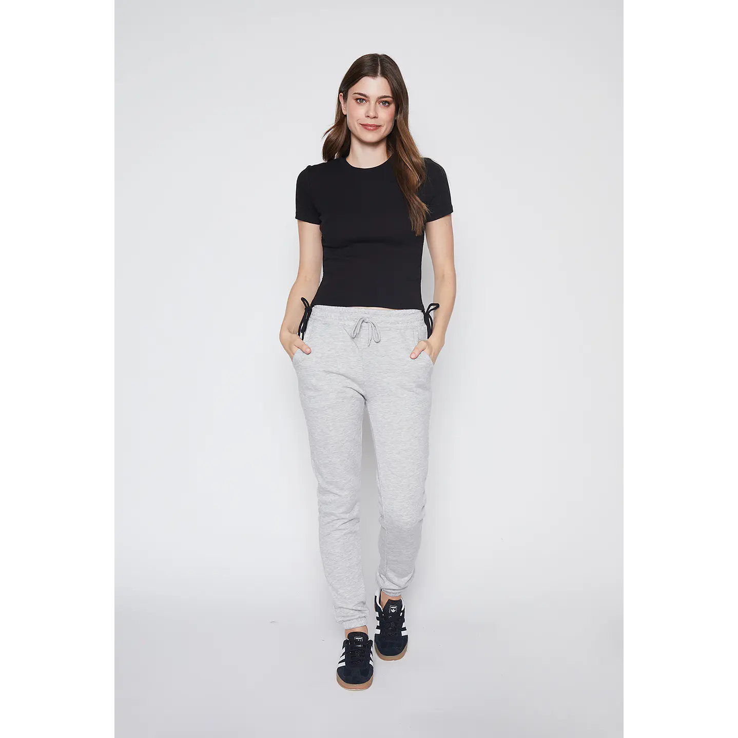 Pantalón De Buzo Mujer Gris Básico Puño Family Shop 4