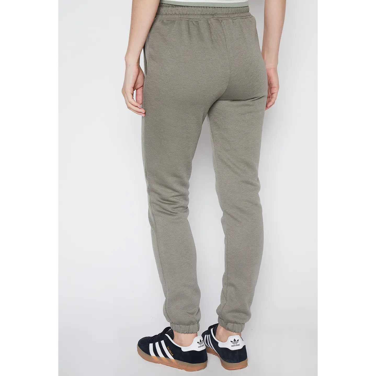 Pantalón De Buzo Mujer Verde Básico Puño Family Shop 3