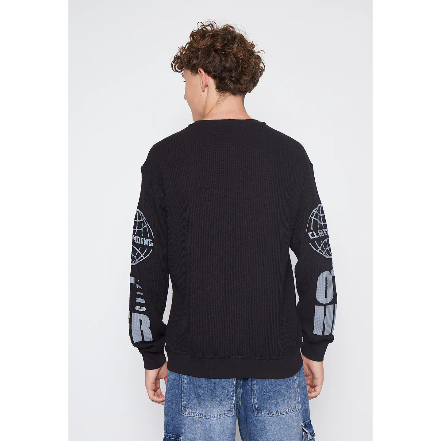 Polera Lolo Negro Waffle Family Shop 2