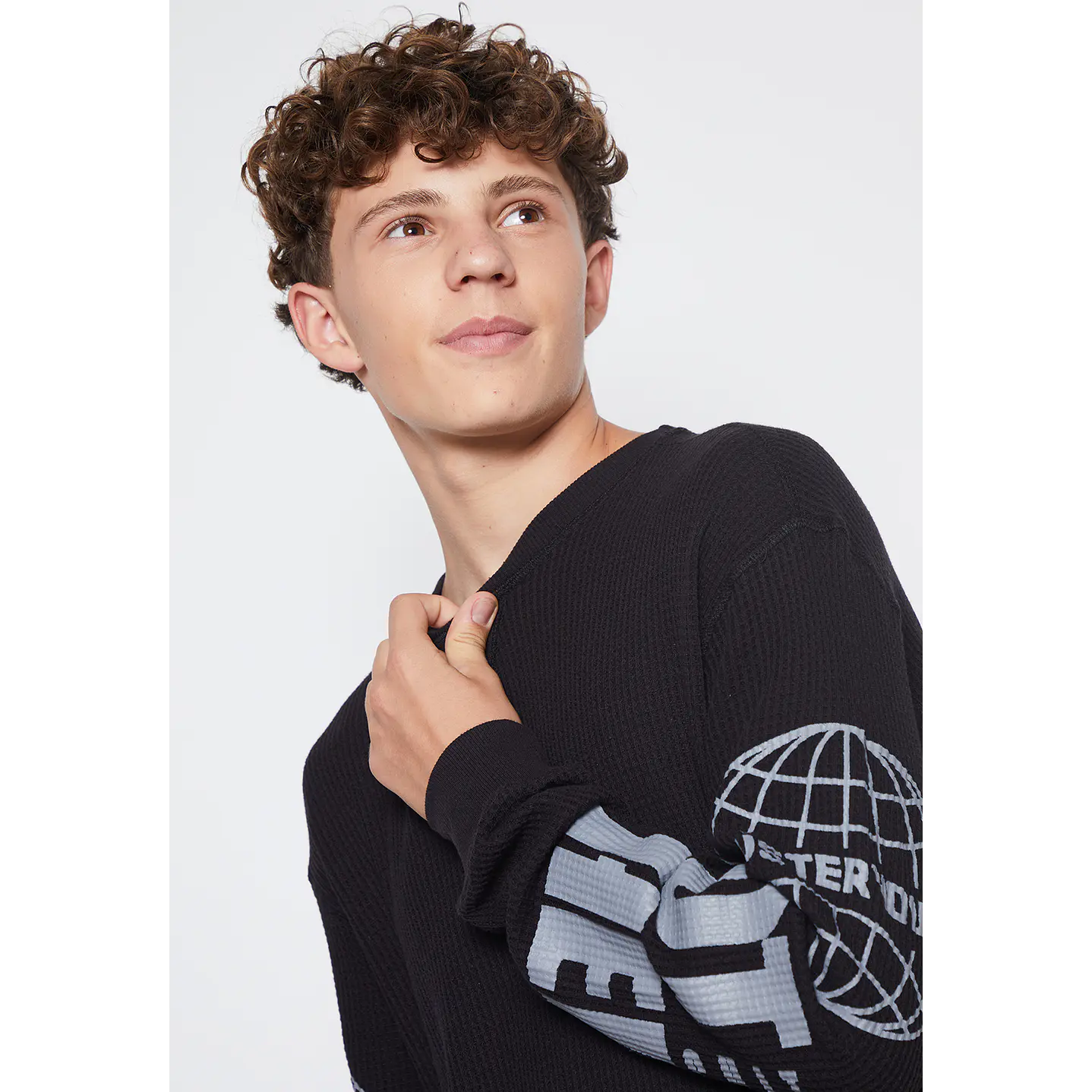 Polera Lolo Negro Waffle Family Shop 3