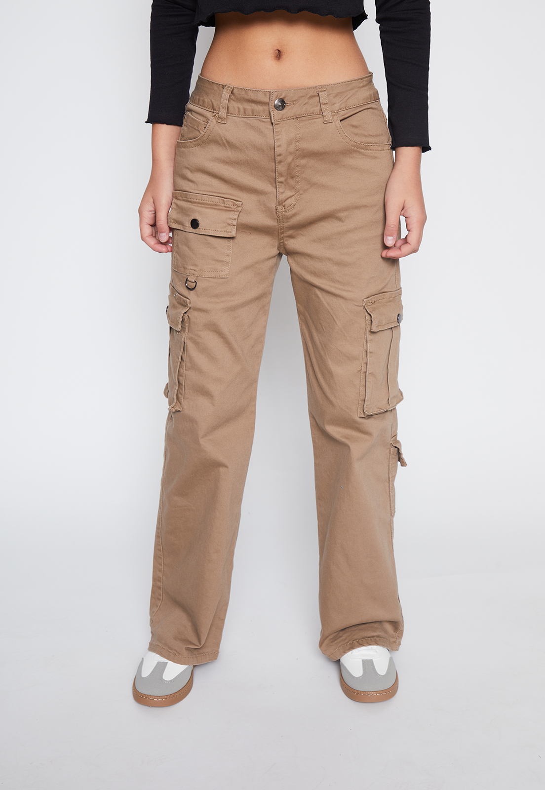 Pantalón Lola Camel Bolsillo Delantero Family Shop