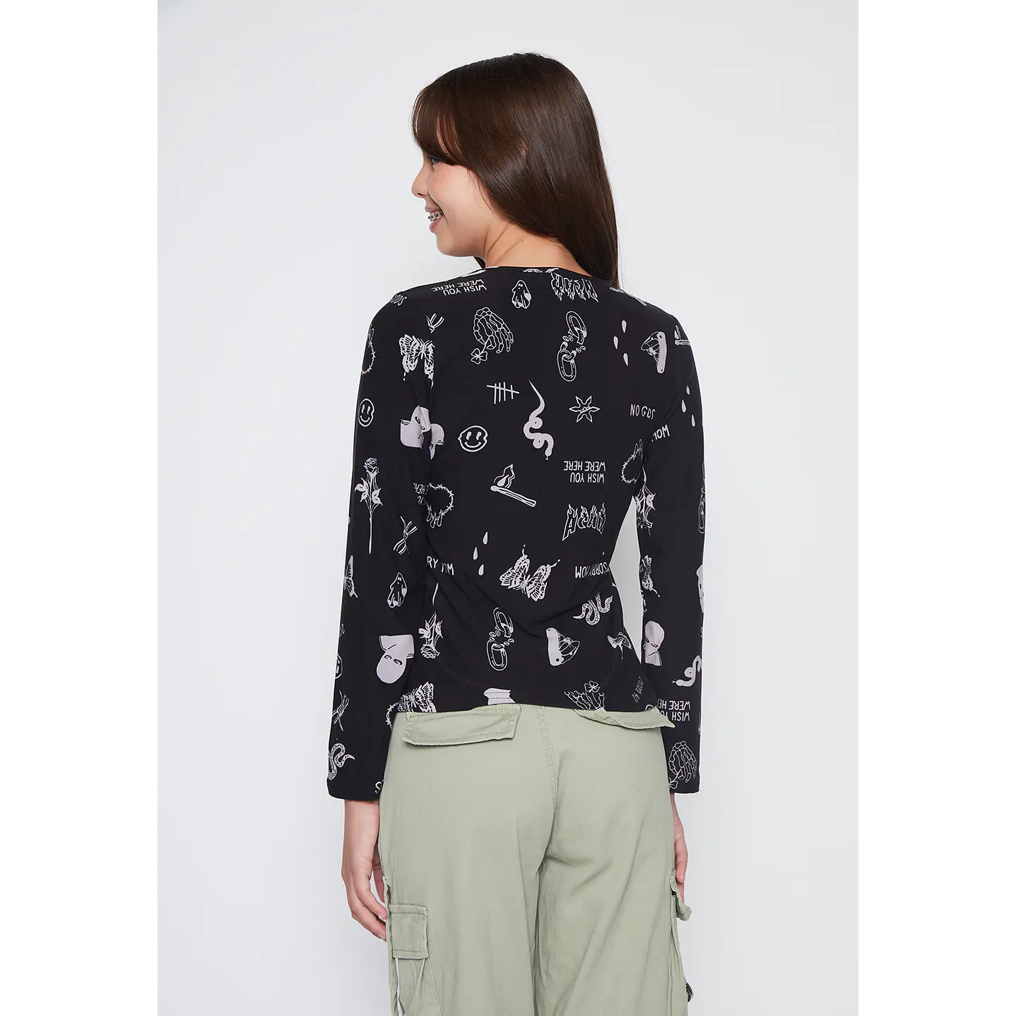 Camiseta Lola Negro Térmica Family Shop 2