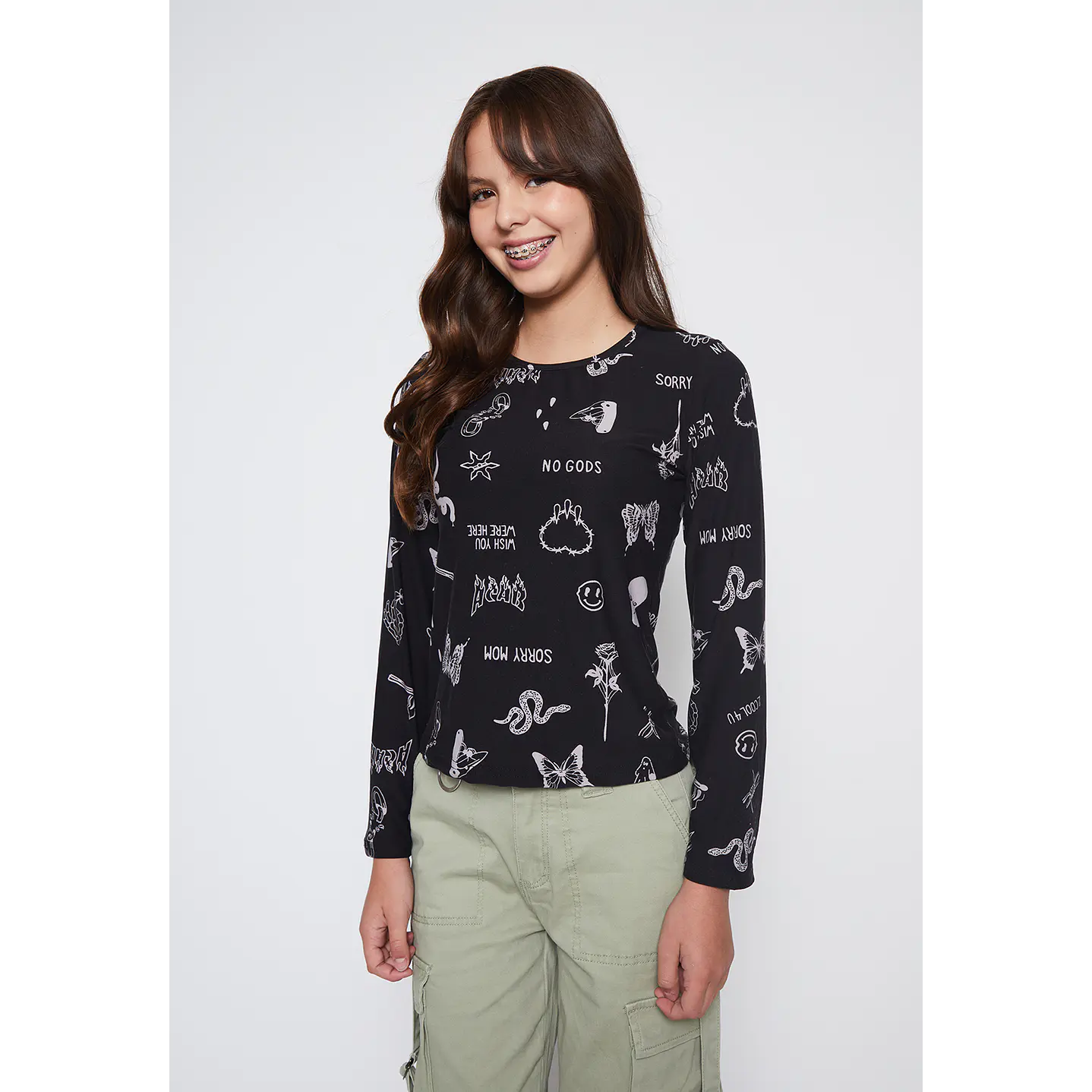 Camiseta Lola Negro Térmica Family Shop 1