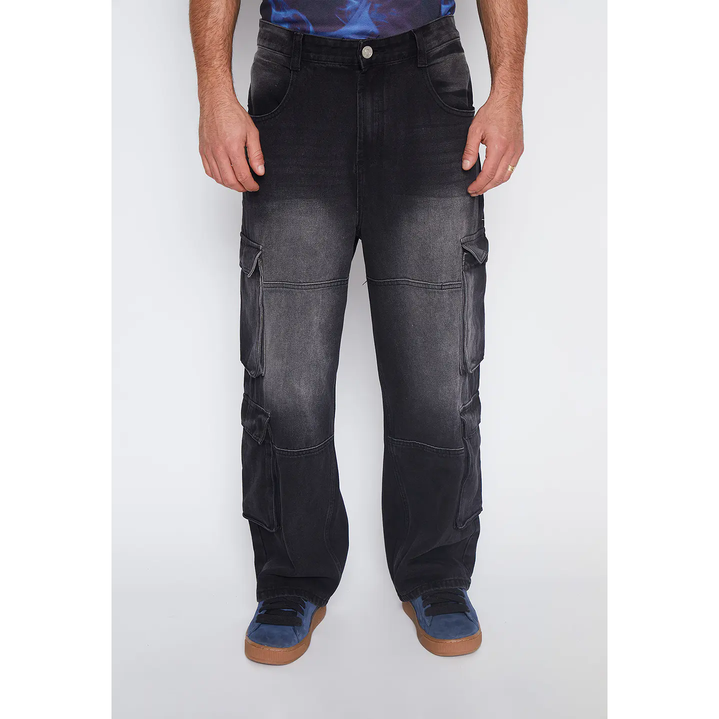 Jeans Hombre Negro Skate Multicargo Family Shop 2