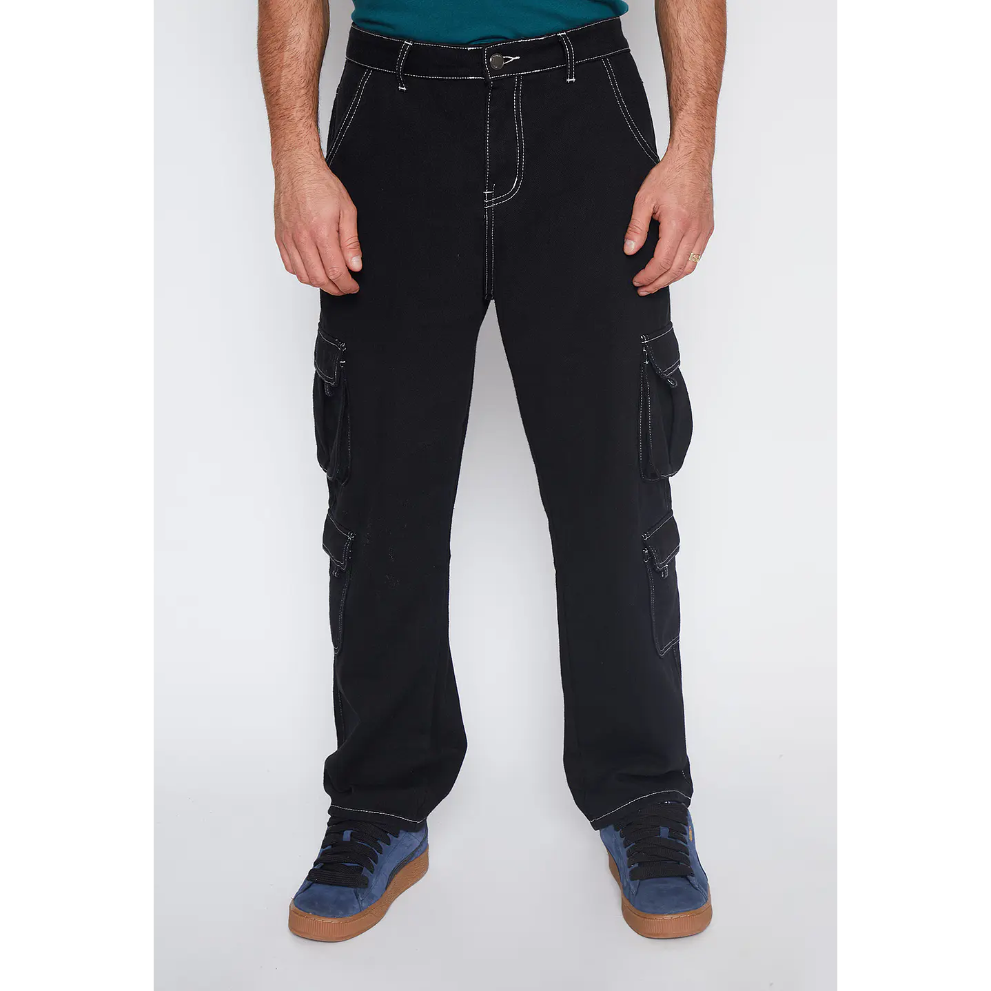 Jeans Hombre Negro Multicargo Costura Family Shop 2