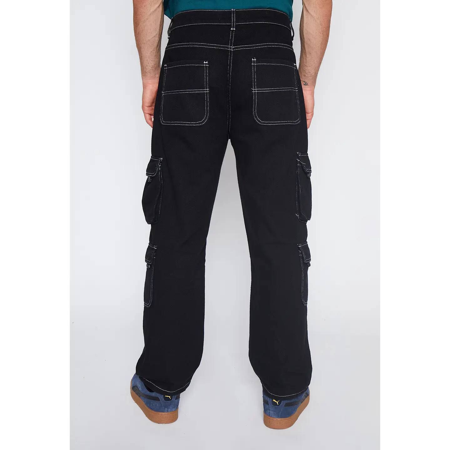 Jeans Hombre Negro Multicargo Costura Family Shop 4