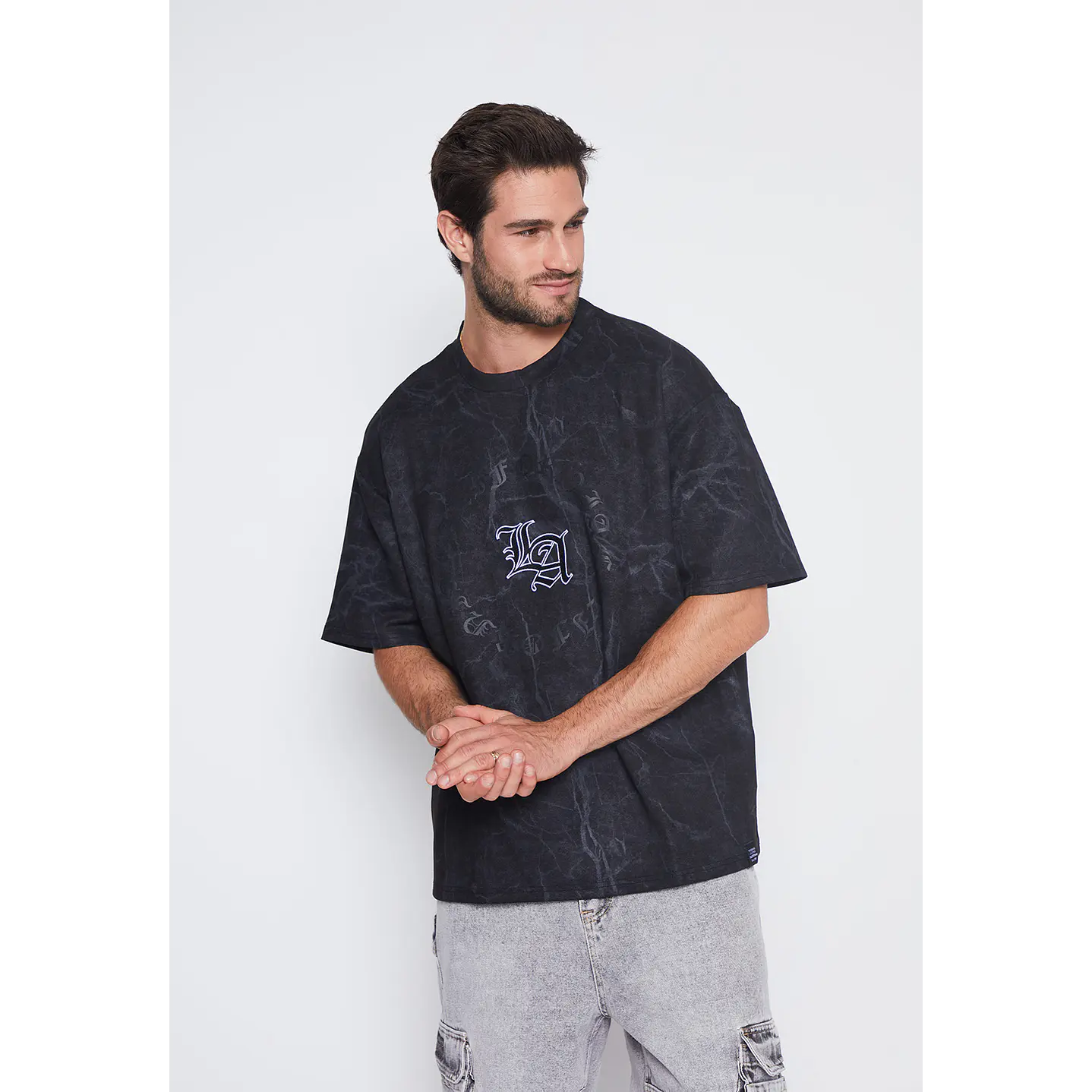 Polera Hombre Gris Manchas Family Shop 1