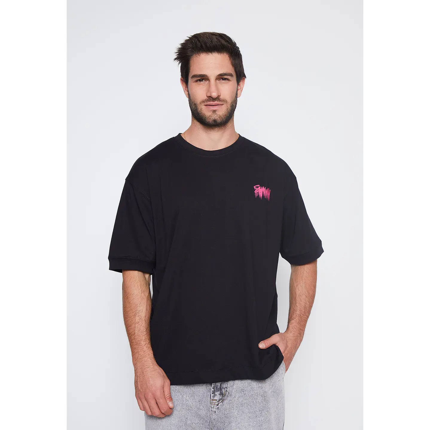 Polera Hombre Negro Estrella Family Shop 1