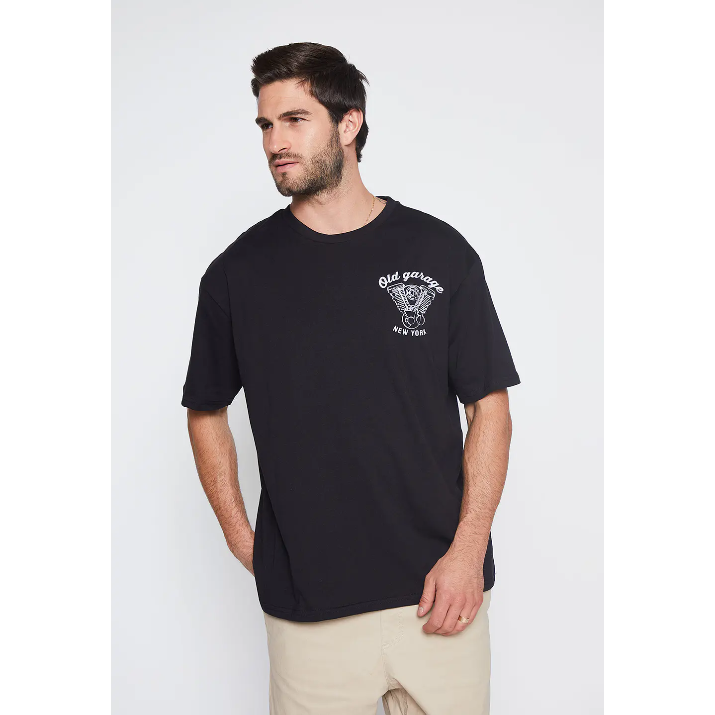 Polera Hombre Negro Racing Club Family Shop 1