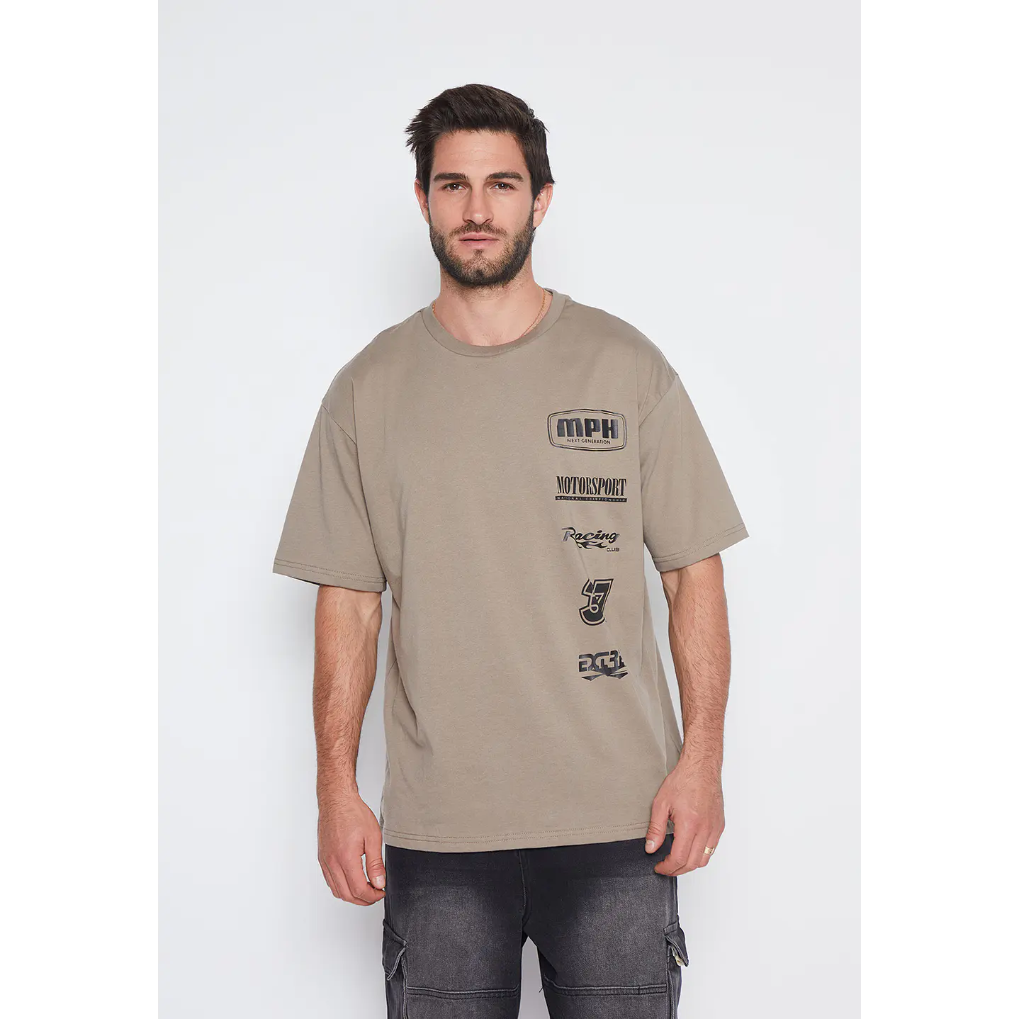 Polera Hombre Beige Racing Club Family Shop 1