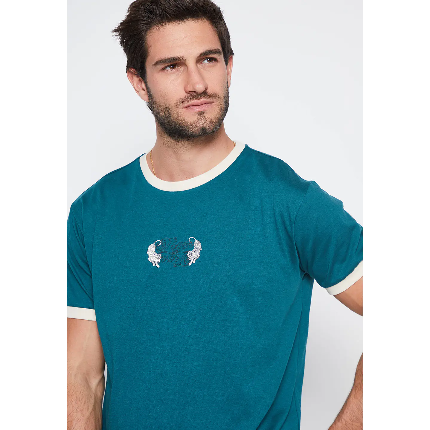 Polera Hombre Verde Corazón Y Pajaro Family Shop 2