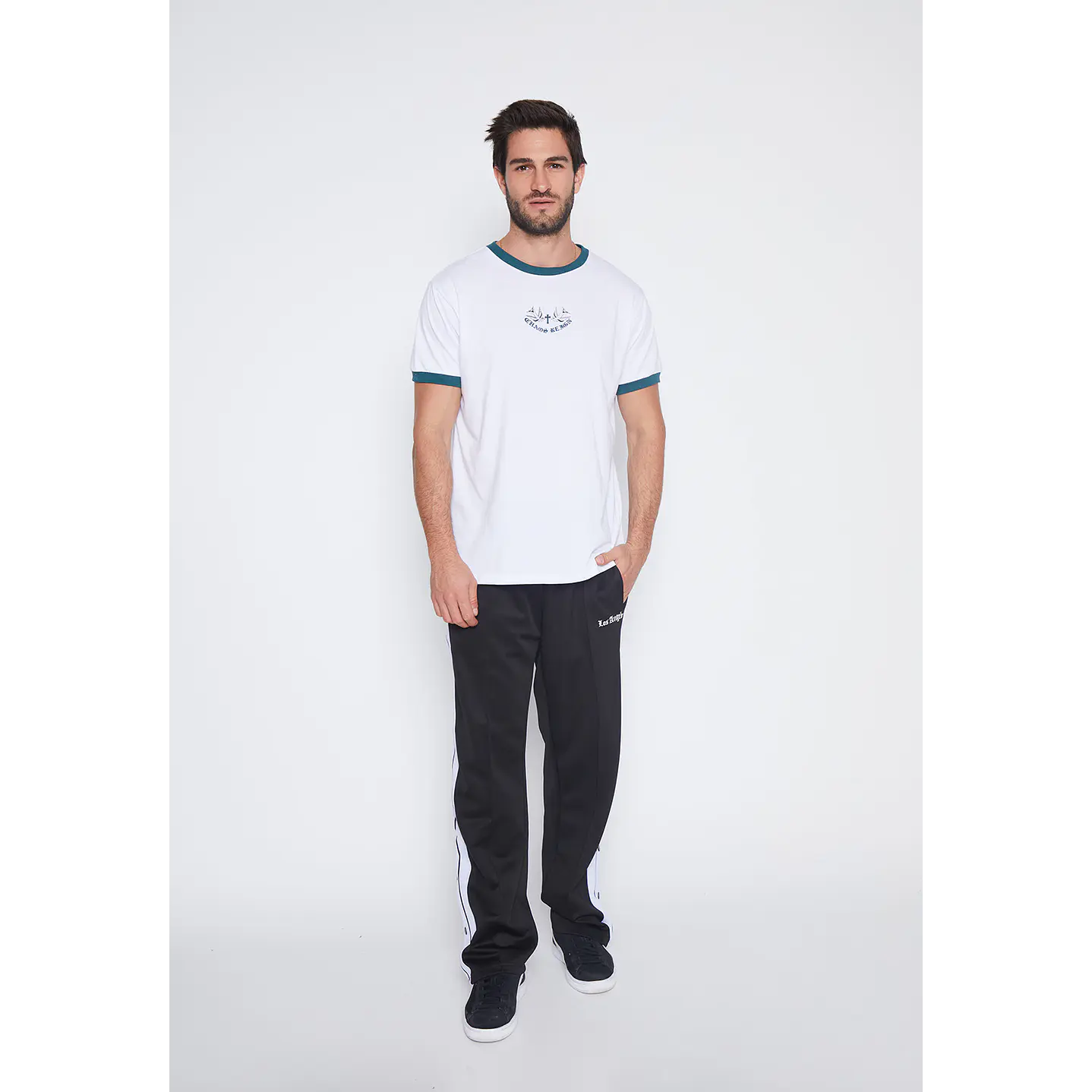 Polera Hombre Blanco Corazón Y Pajaro Family Shop 4
