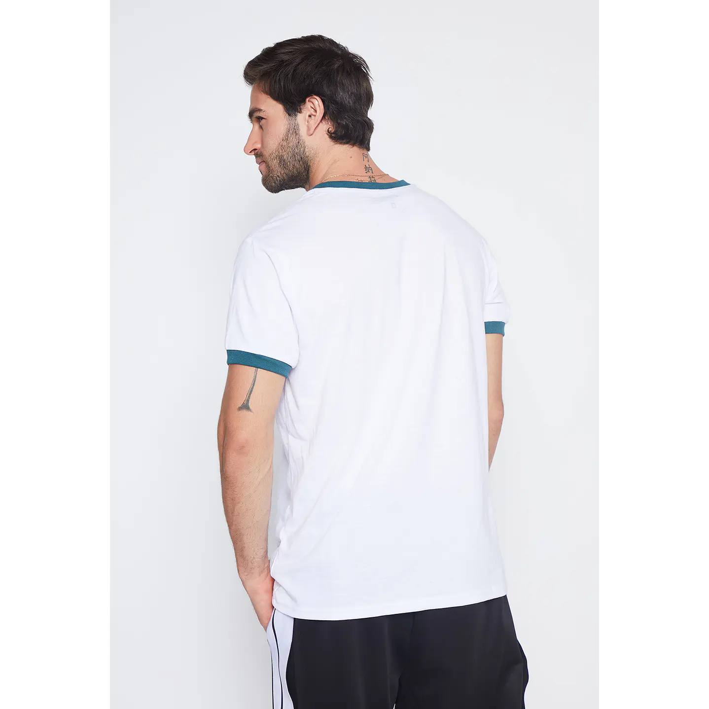 Polera Hombre Blanco Corazón Y Pajaro Family Shop 3