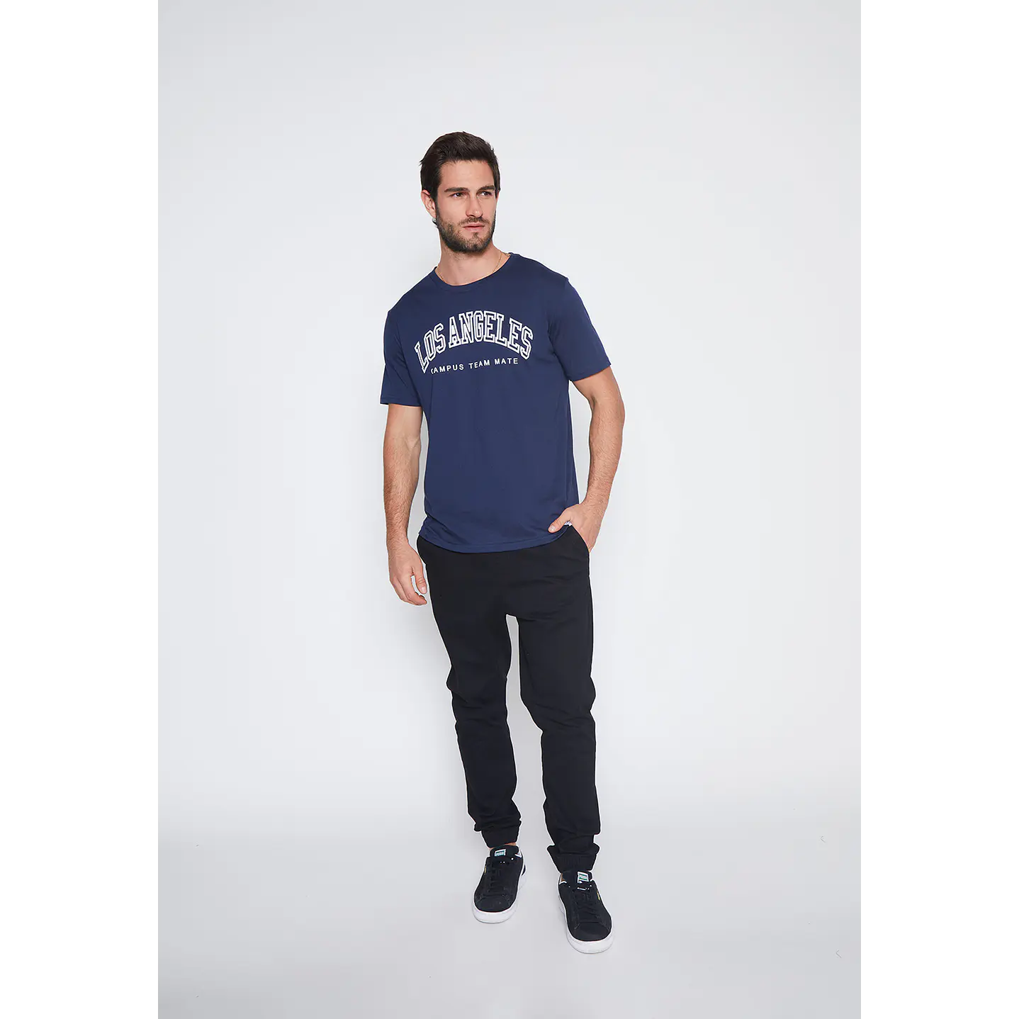 Polera Hombre Azul College Basic Rep Family Shop 4
