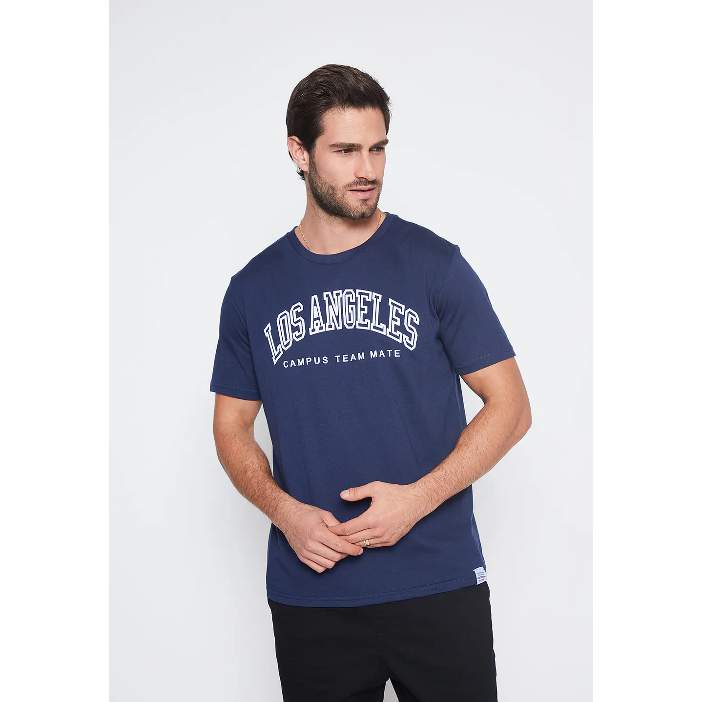 Polera Hombre Azul College Basic Rep Family Shop 1