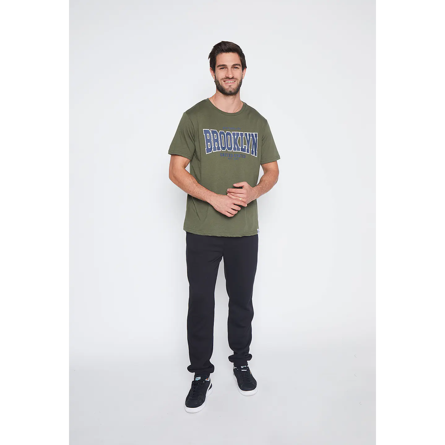 Pantalón De Buzo Hombre Negro Liso Family Shop 4