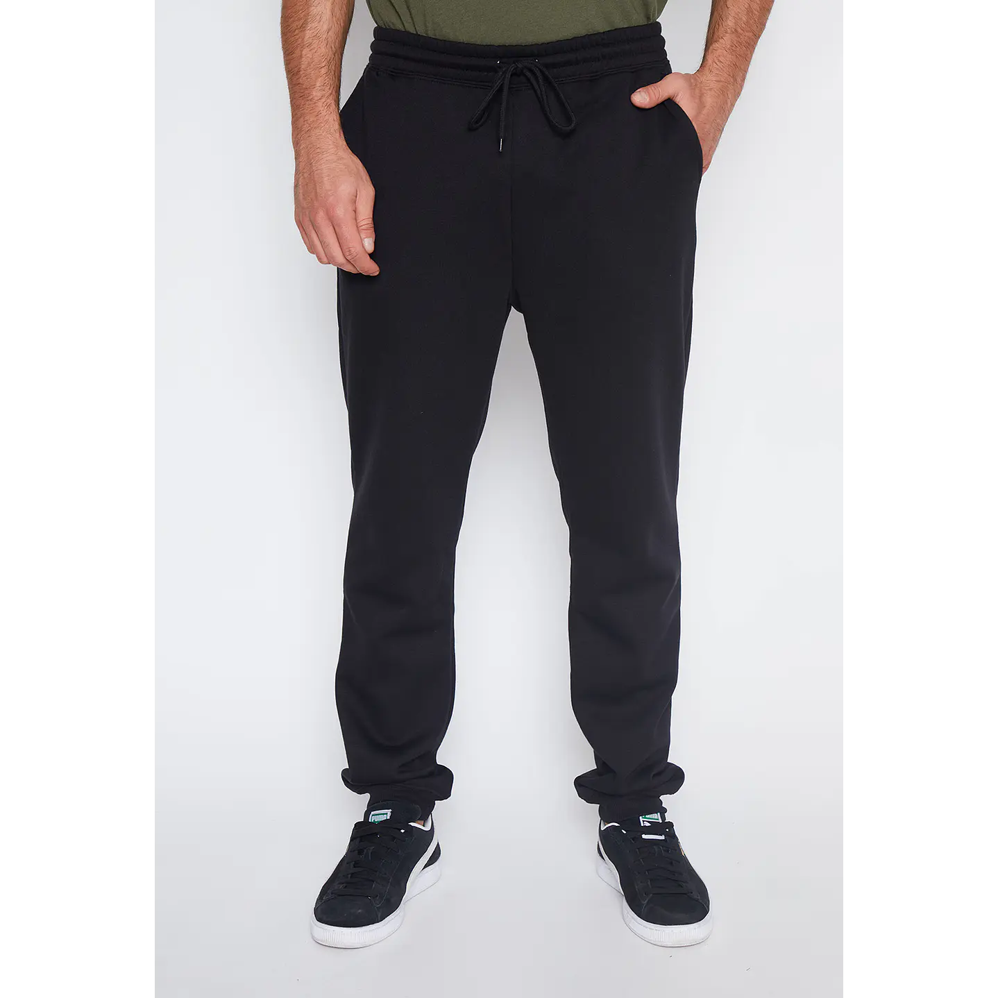 Pantalón De Buzo Hombre Negro Liso Family Shop 1