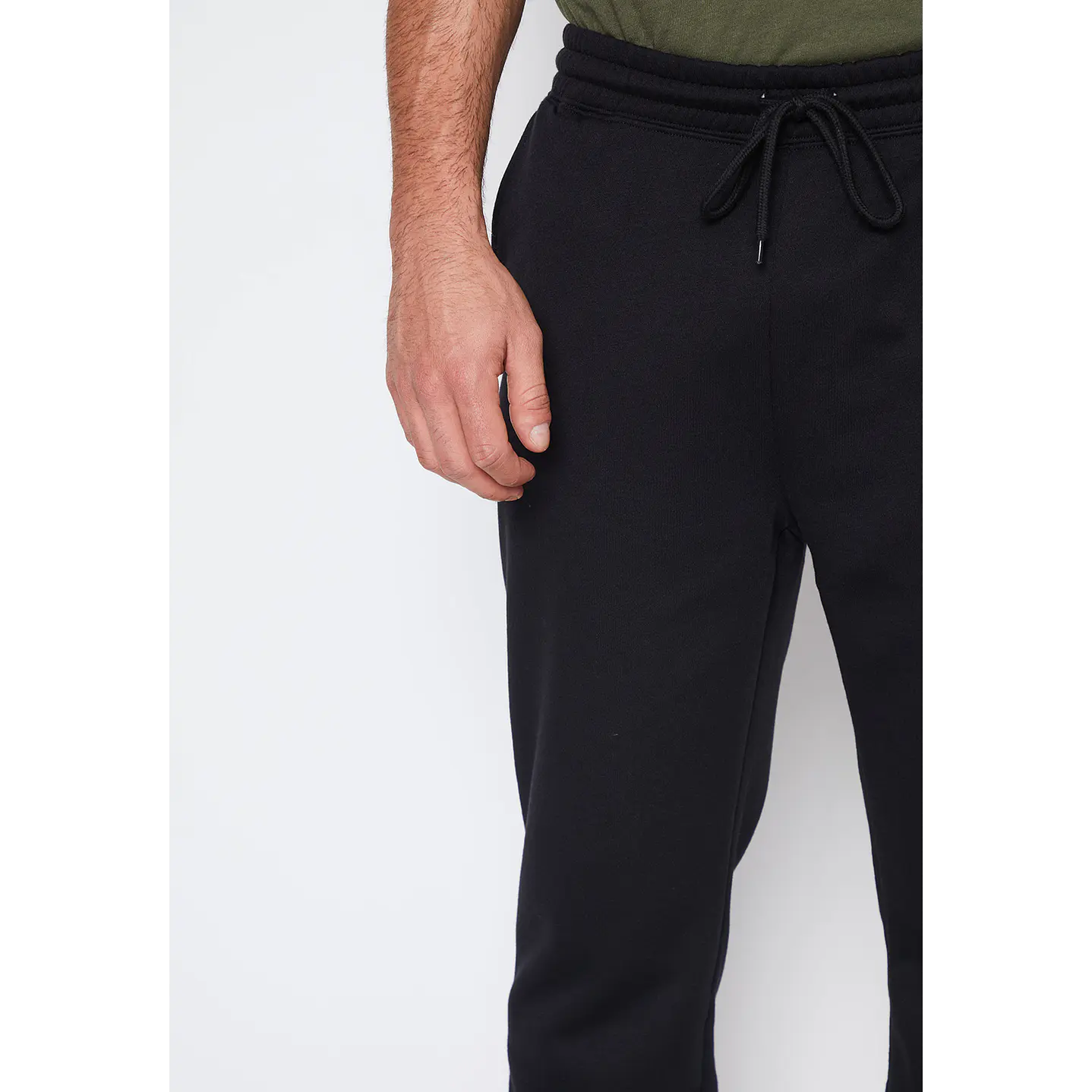 Pantalón De Buzo Hombre Negro Liso Family Shop 2