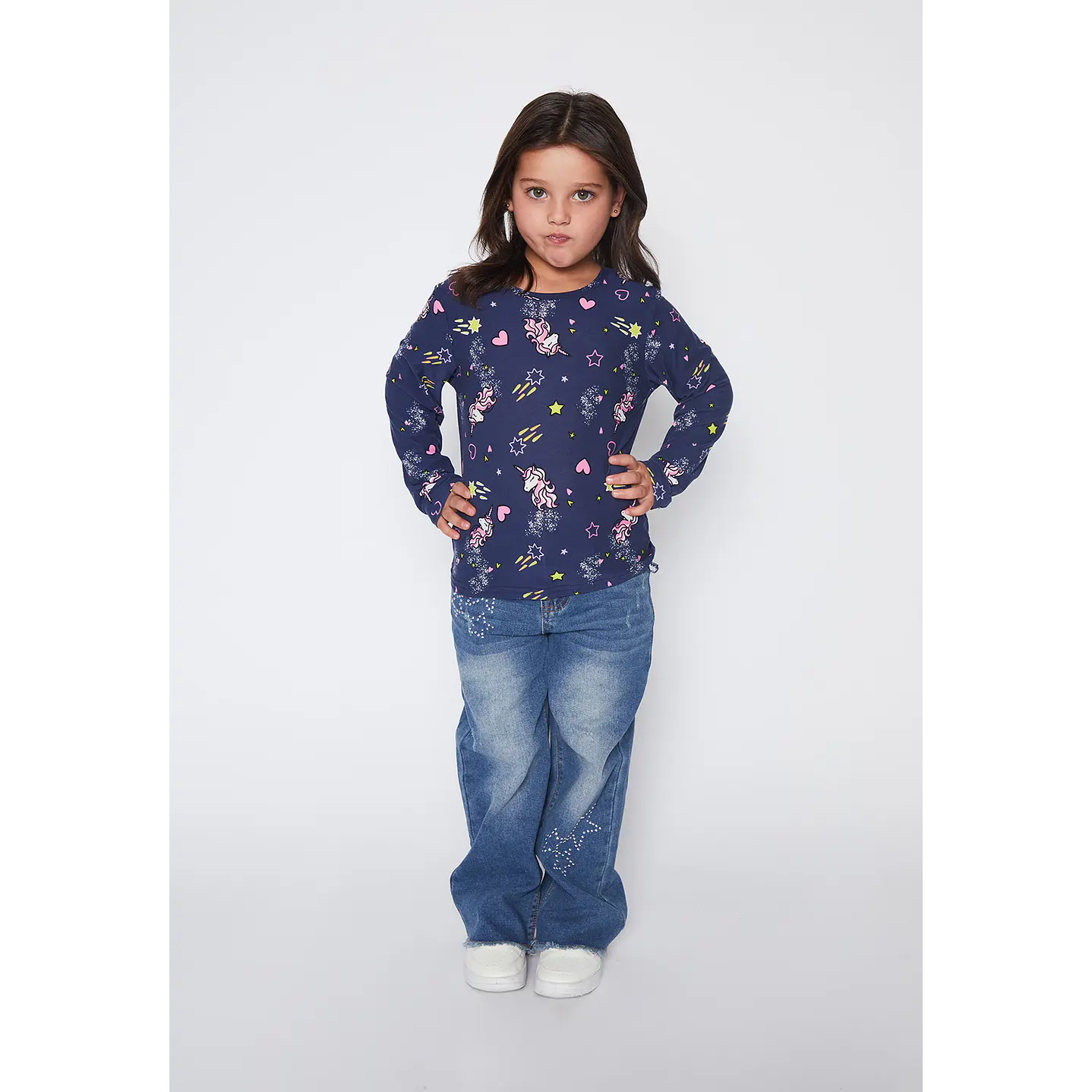 Camiseta Niña Azul Térmica Family Shop 3
