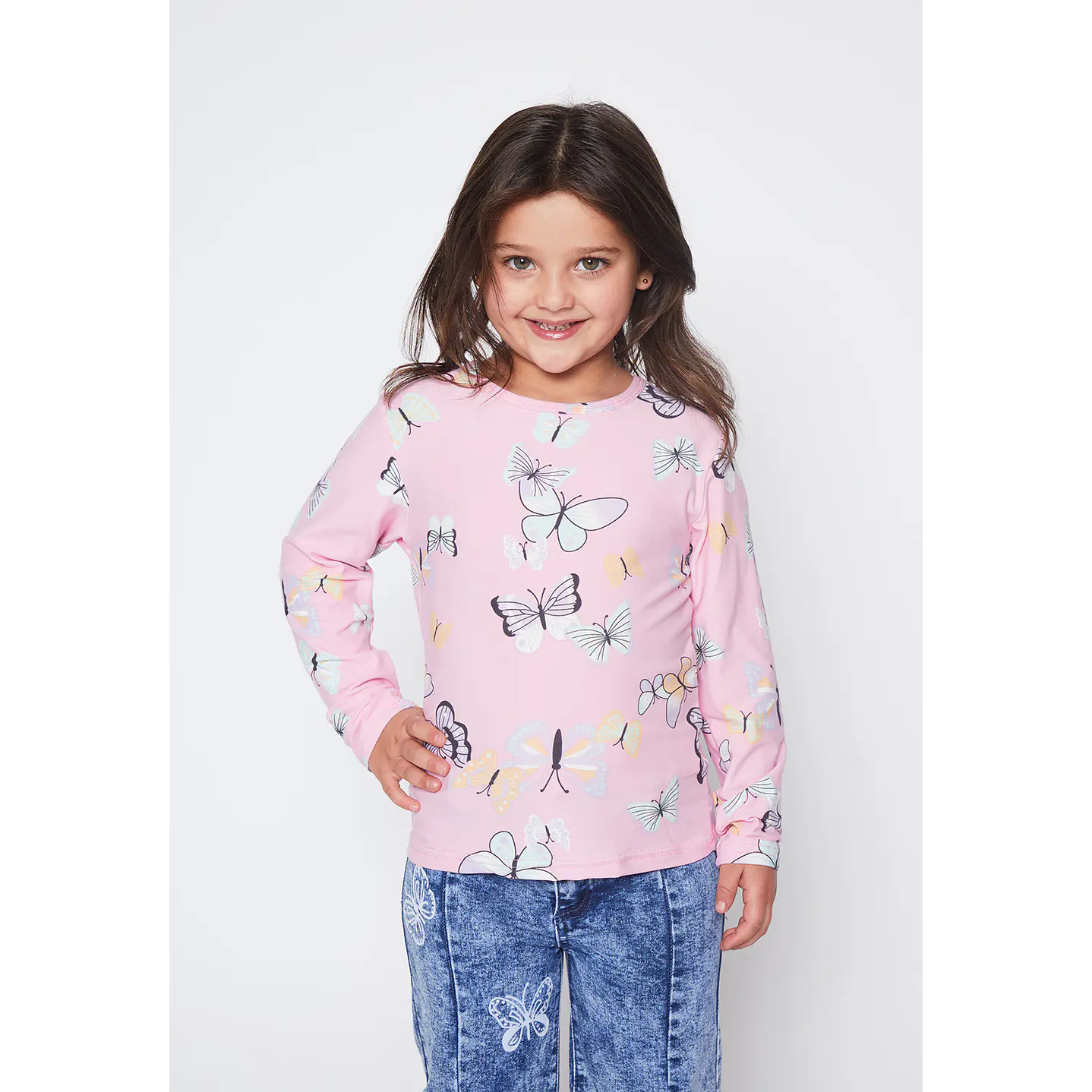 Camiseta Niña Rosado Térmica Family Shop 1