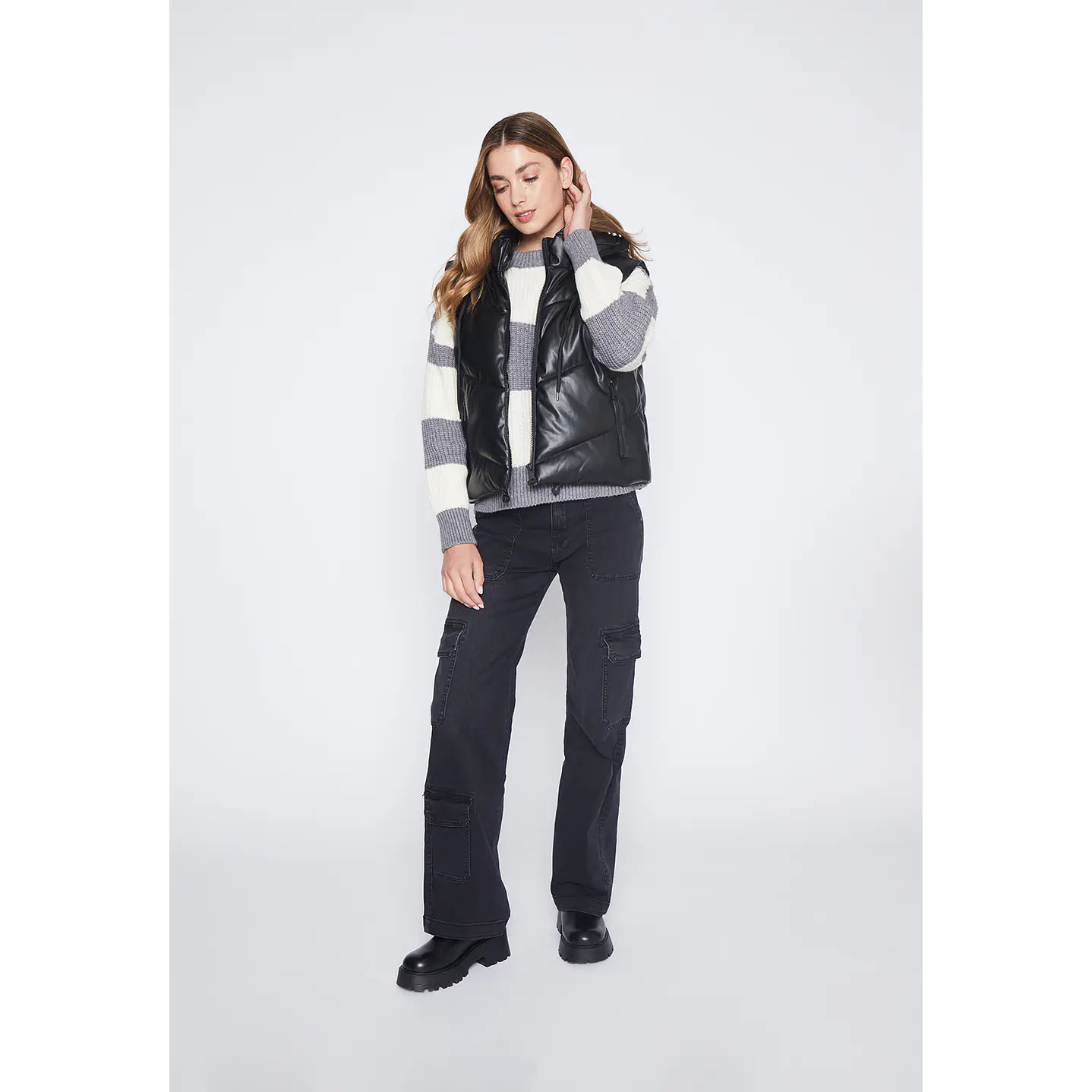 Parka Mujer Negro Diagonal Go Family Shop 4