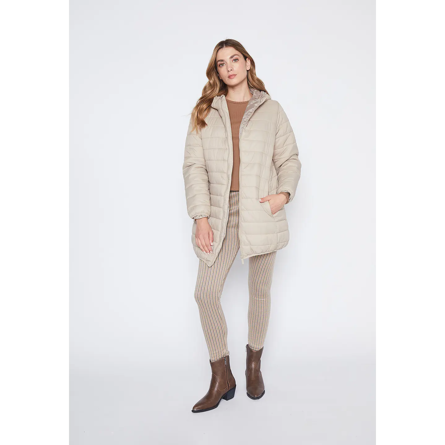 Parka Mujer Beige Basic Family Shop 4