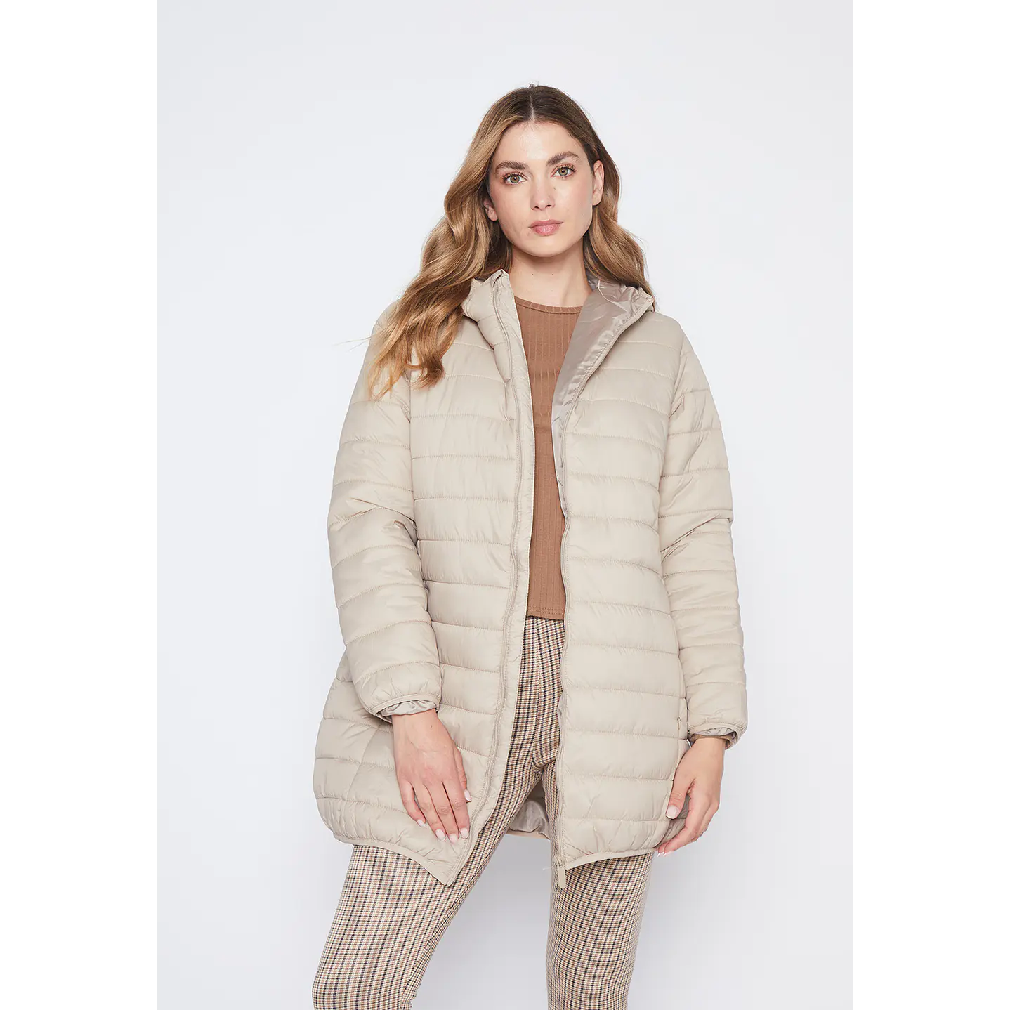 Parka Mujer Beige Basic Family Shop 1