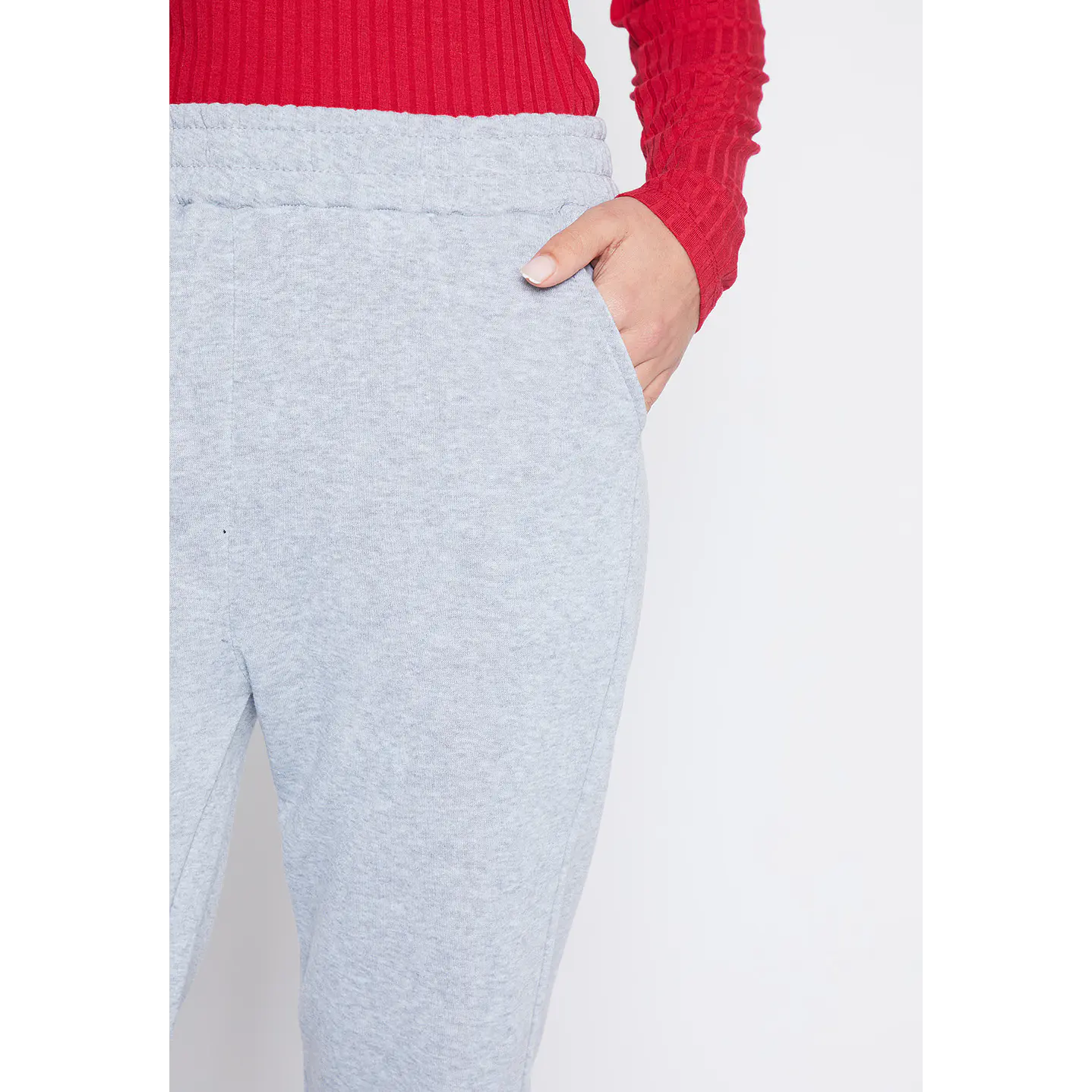 Pantalón De Buzo Mujer Gris Recto Puño Family Shop 3