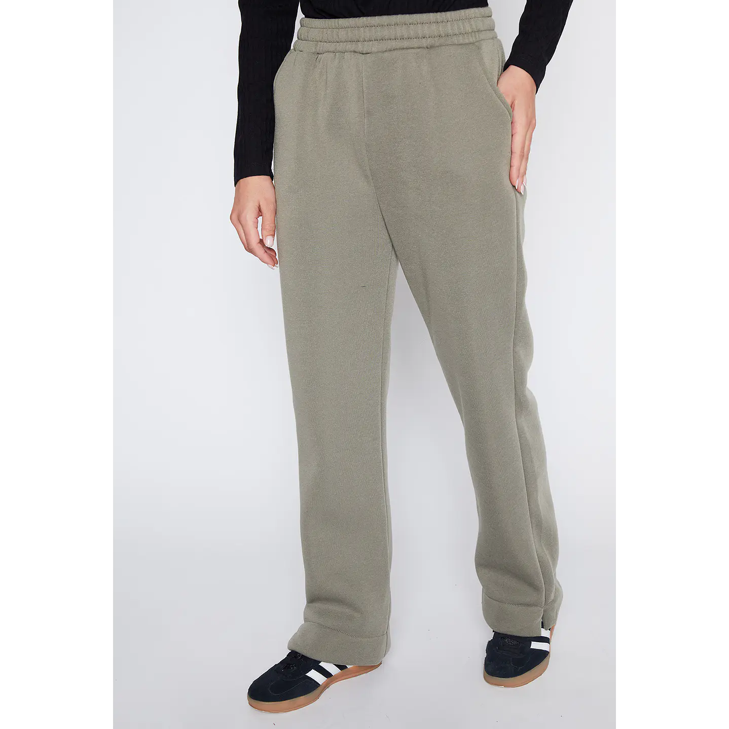 Pantalón De Buzo Mujer Verde Recto Puño Family Shop 2