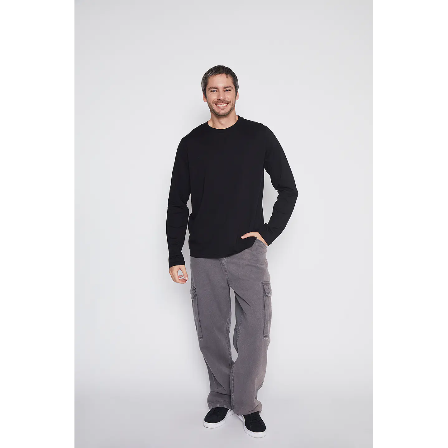 Jeans Hombre Gris Skater Cargo Lavado Family Shop 1