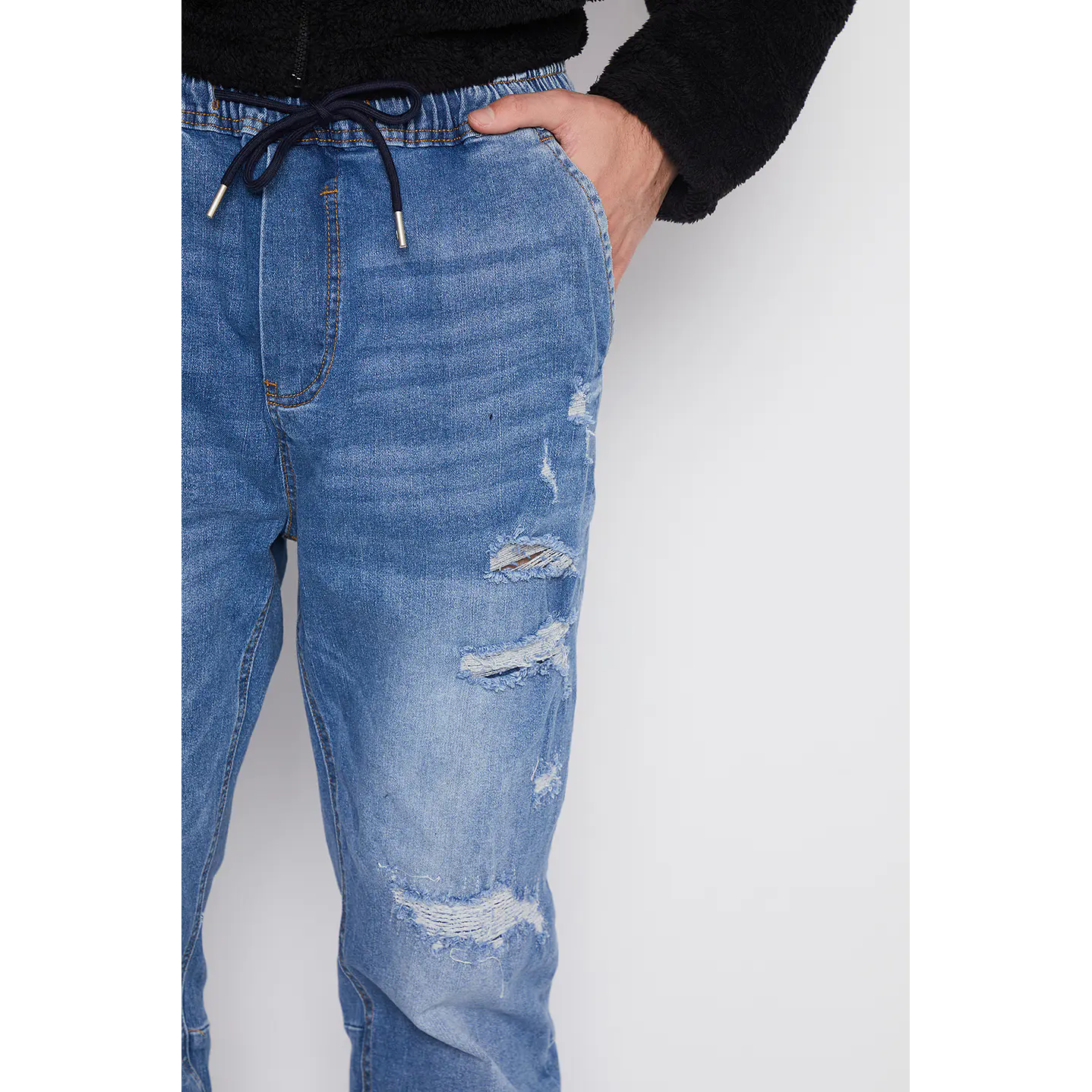 Jeans Hombre Azul Jogger Destroyed Family Shop 4