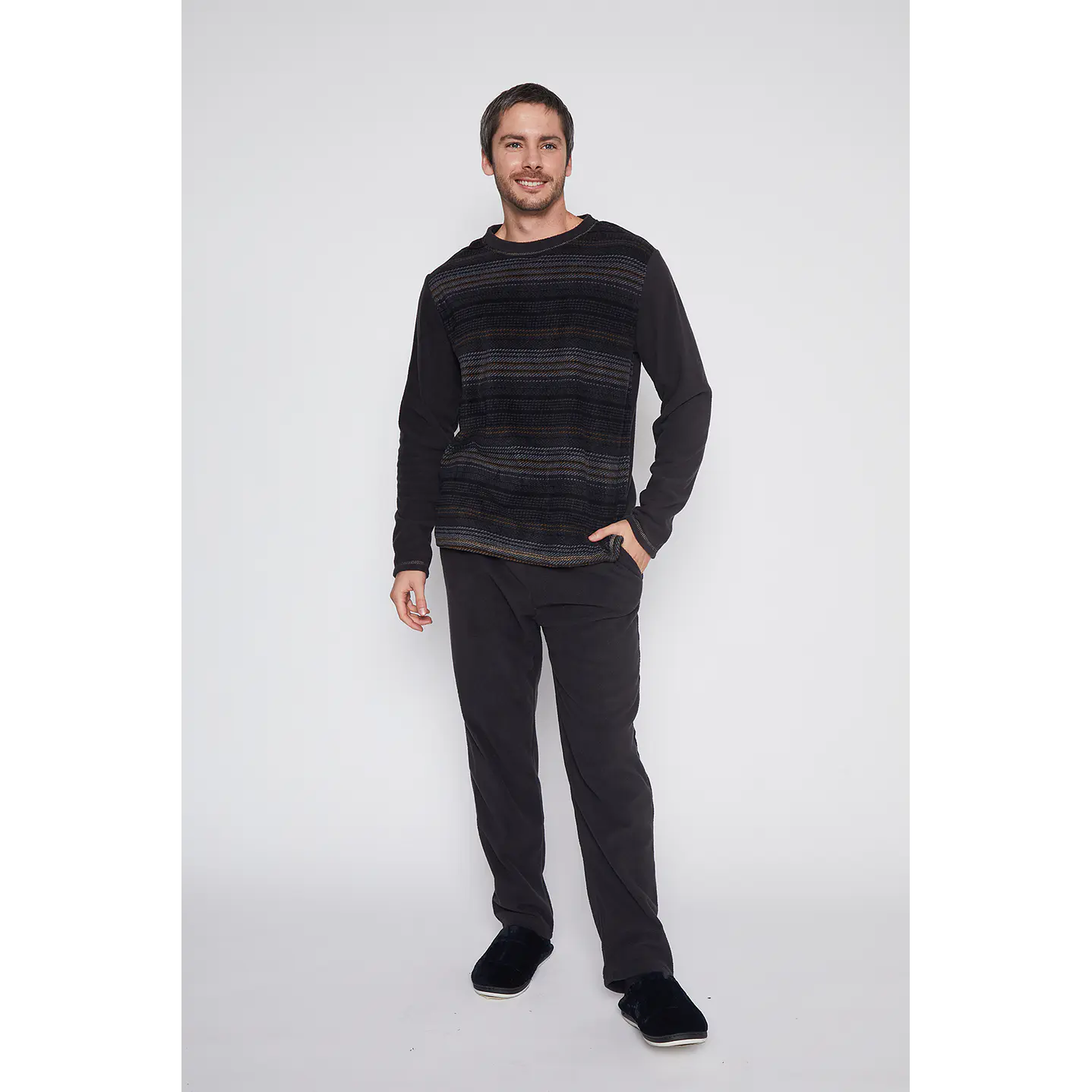 Pijama Hombre Negro Liso Family Shop 1
